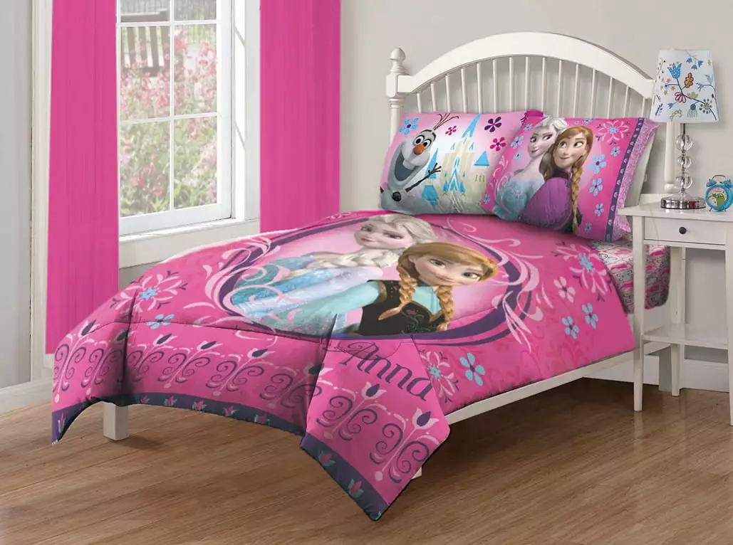 Disney Frozen Nordic Florals Full Comforter Set with Fitted Sheet