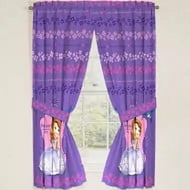 Disney Junior Sofia the First Princess Drapes Panels Curtains. Set of 2 (42 x 63)