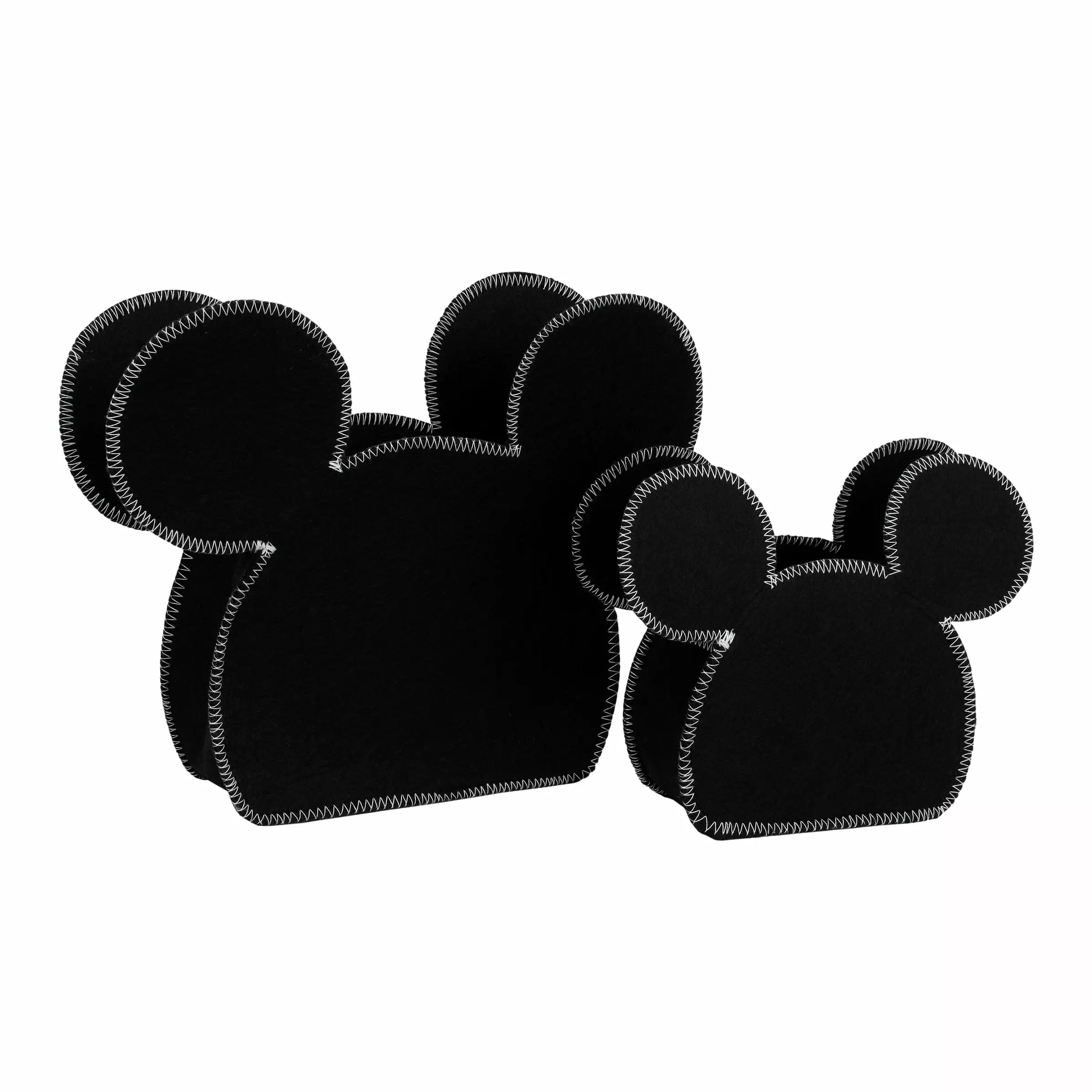 Disney Mickey Mouse Shaped 2 Piece Felt Storage Caddy