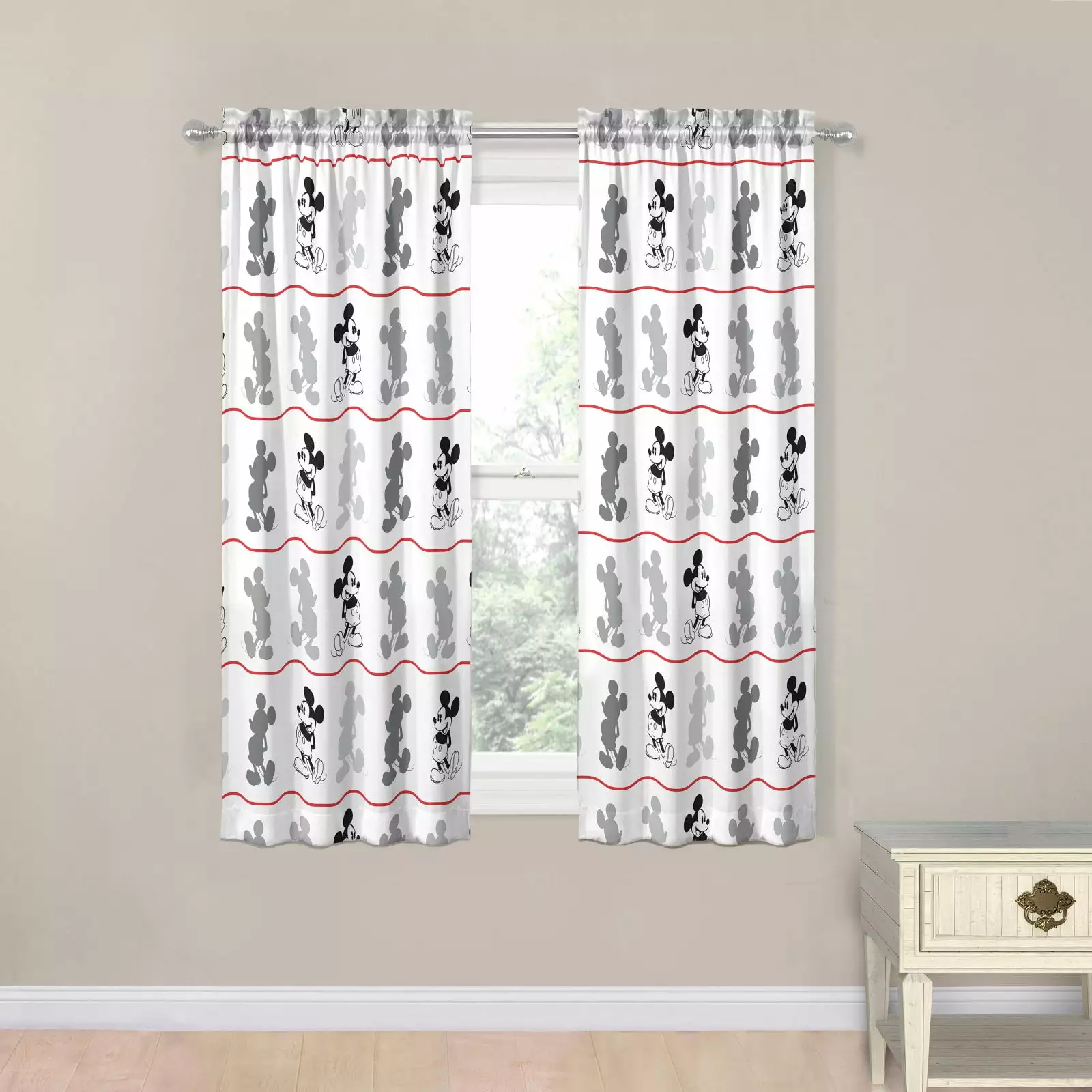 Disney Mickey Mouse Standard Jersey Classic Curtain Set by Disney