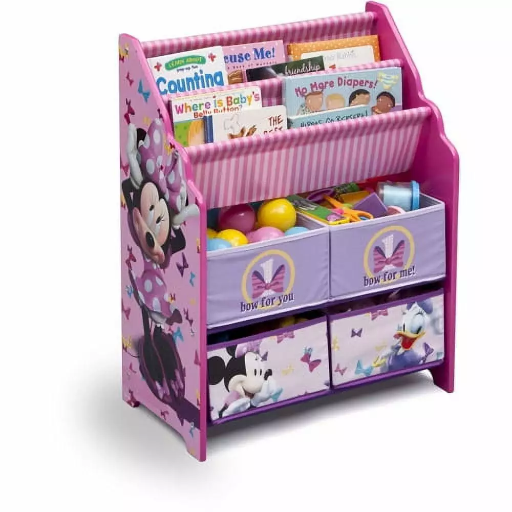 Disney Minnie Mouse Book & Toy Organizer by Delta Children. Greenguard Gold. Cube Bookcase