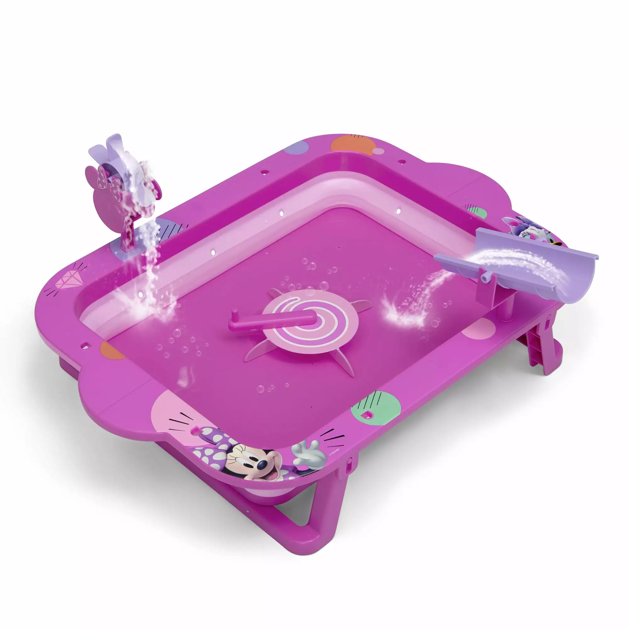 Disney Minnie Mouse Water Activity Table by Delta Children - Collapsible & Portable - Ideal for Travel. Pink