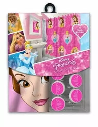 Disney Princess Fabric Shower Curtain Set