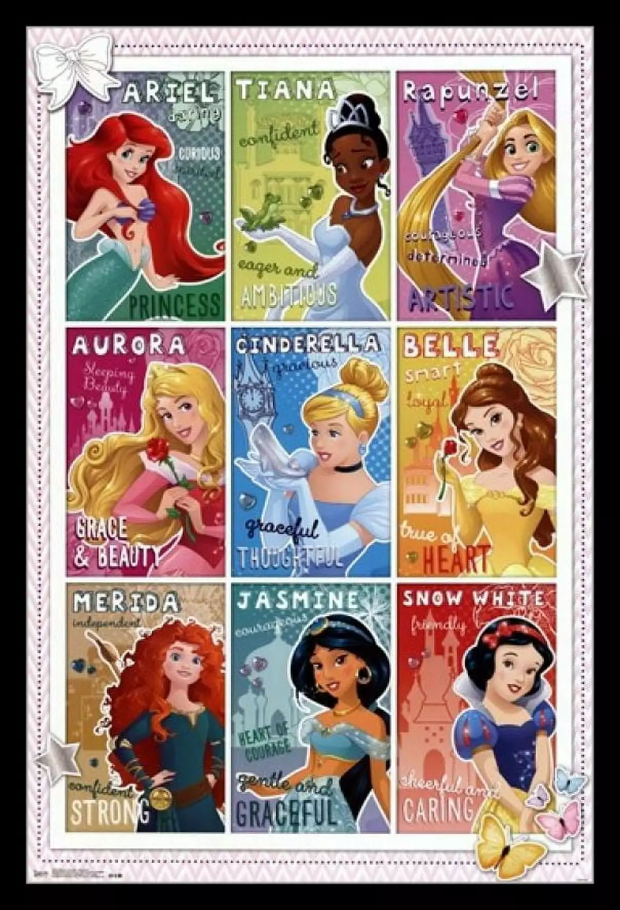 Disney Princess - Grid 2014 Laminated & Framed Poster Print (24 x 36)