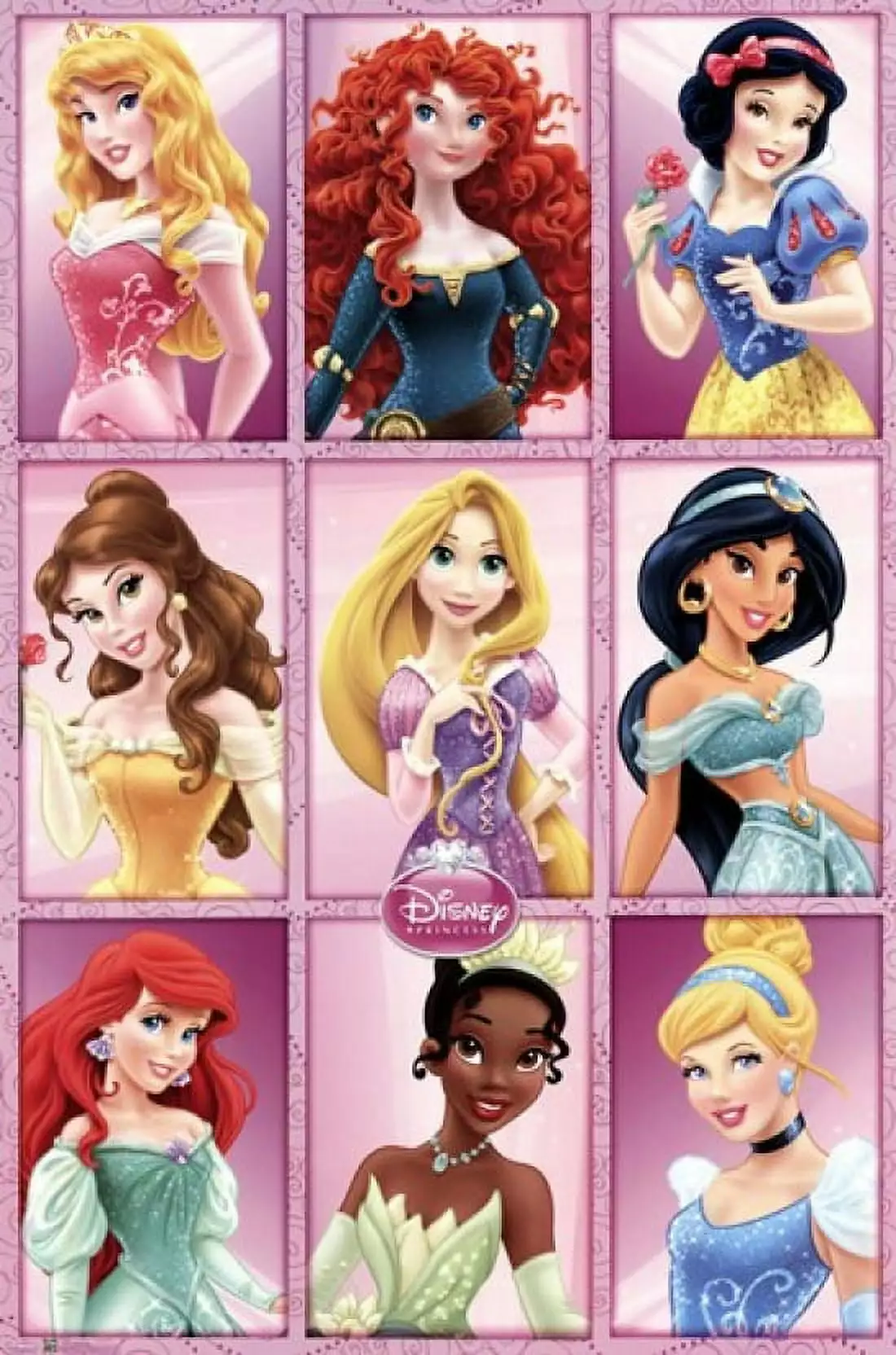 Disney Princess - Grid Laminated Poster Print (24 x 36)