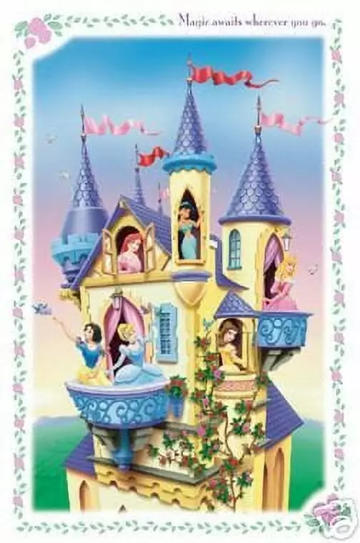 Disney Princesses Castle Princess Poster Cinderella New 24x36