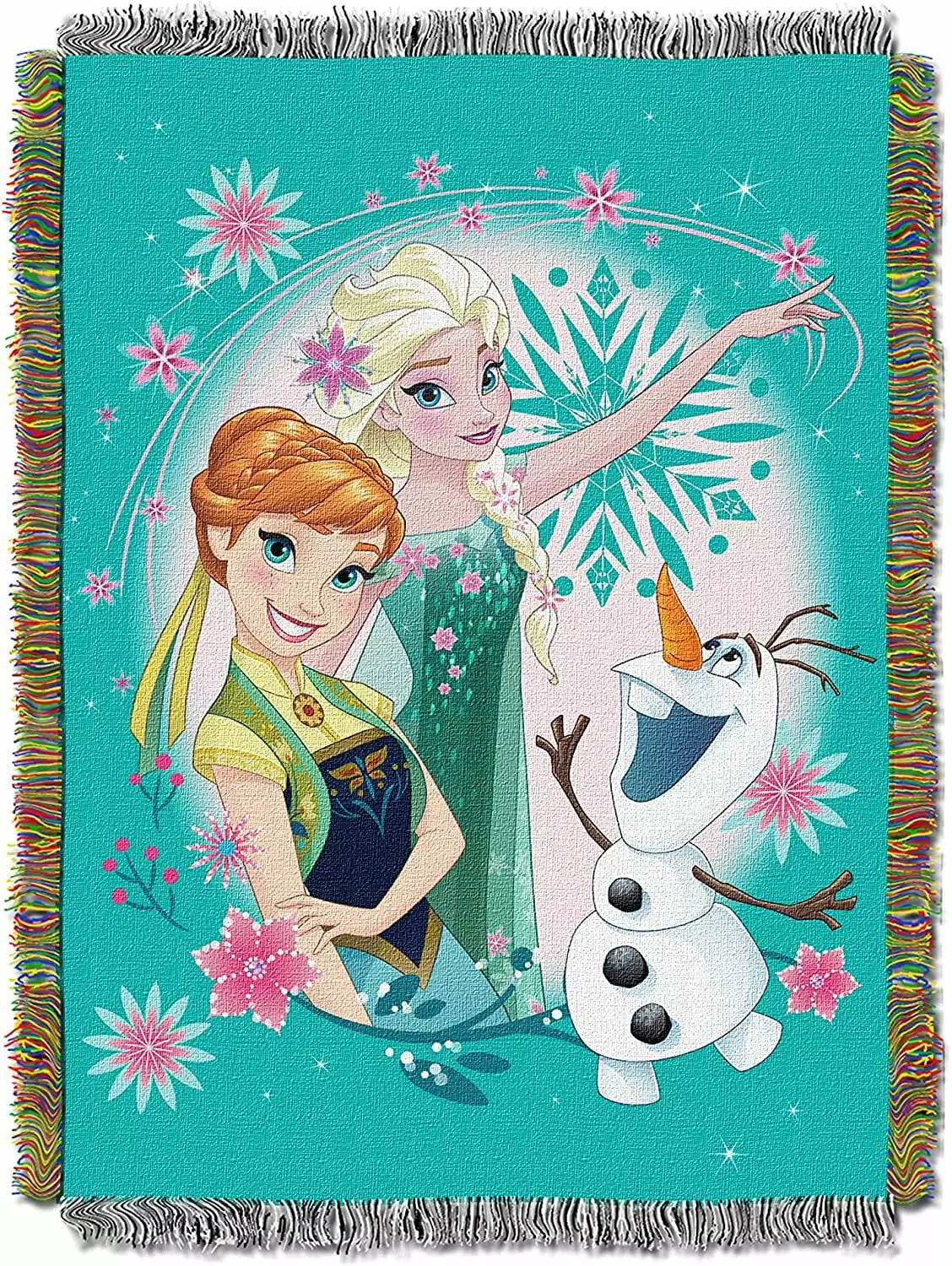 Disney Woven Tapestry Throw Blanket. 48 x 60. Frozen Fever