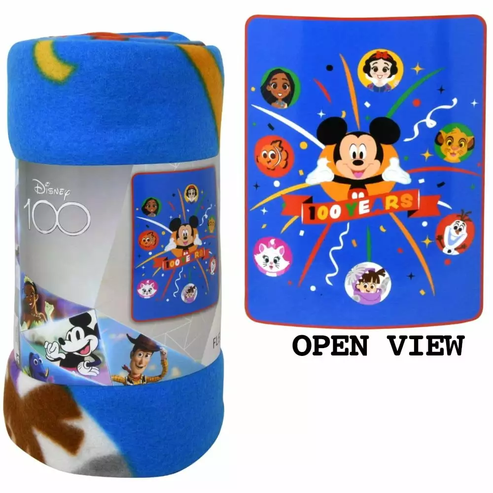 Disney's MICKEY MOUSE 100th 45x60 Fleece Throw Blanket