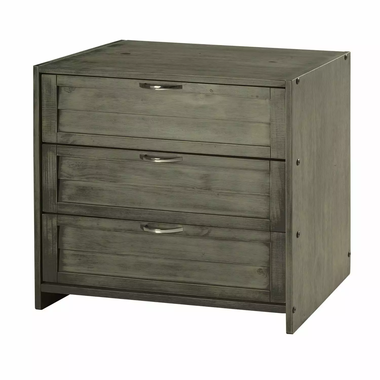 Donco Kids Louver Bed-Color:Antique Grey.Style:3 Drawer Chest