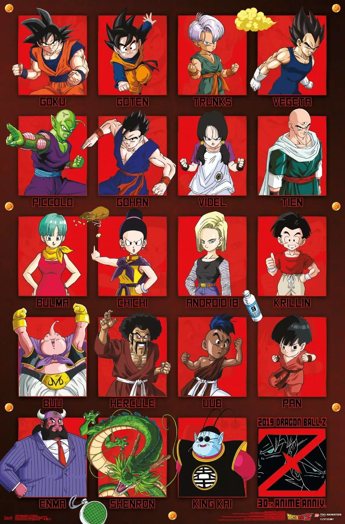 Dragon Ball Z - Anniversary Wall Poster. 22.375 x 34