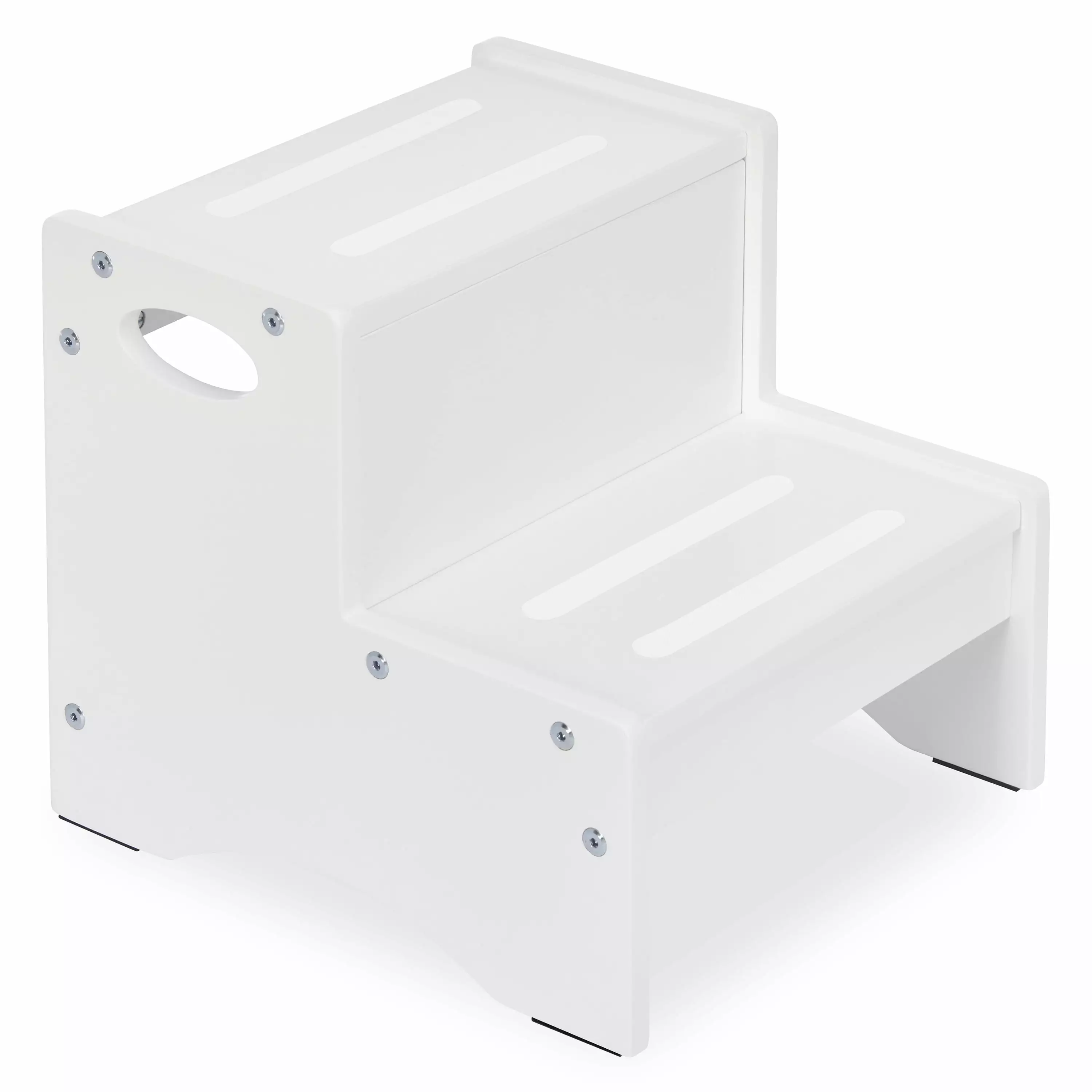 Dream On Me Little Steps Step Stool / Anti-slid base / Multipurpose Kids Step Stool / Sturdy & solid stool for kids In White