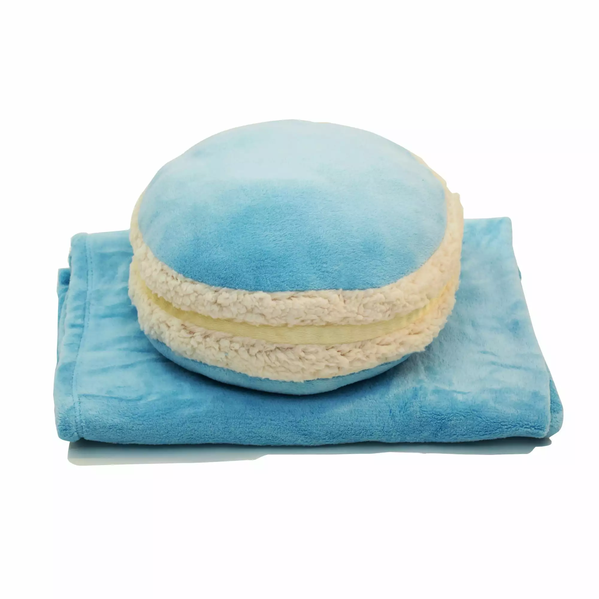 Dreamsweet Macaron Style Kid's Throw Pillow Cushion with Soft & Detachable Blanket Insert