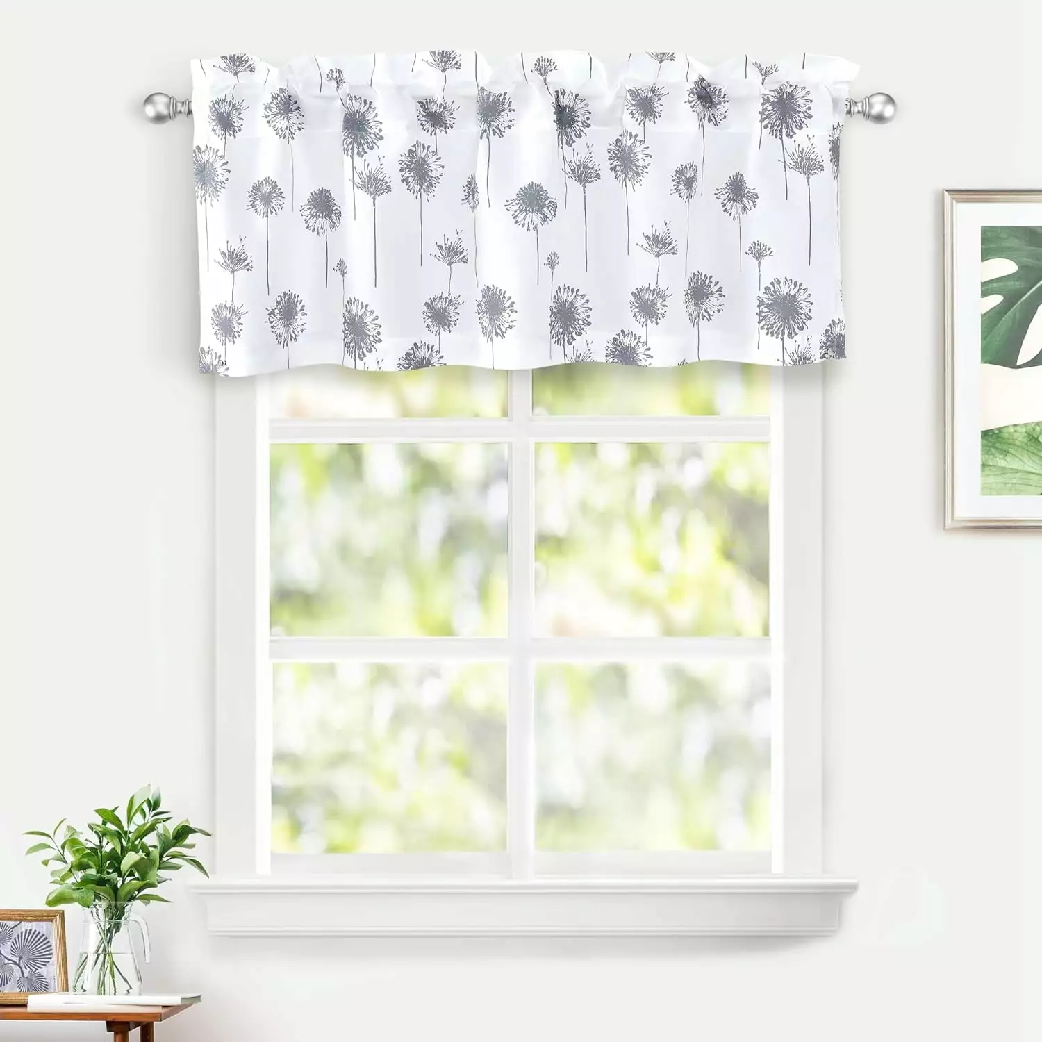 DriftAway Traditional 1 Piece Floral Light Filtering Valances