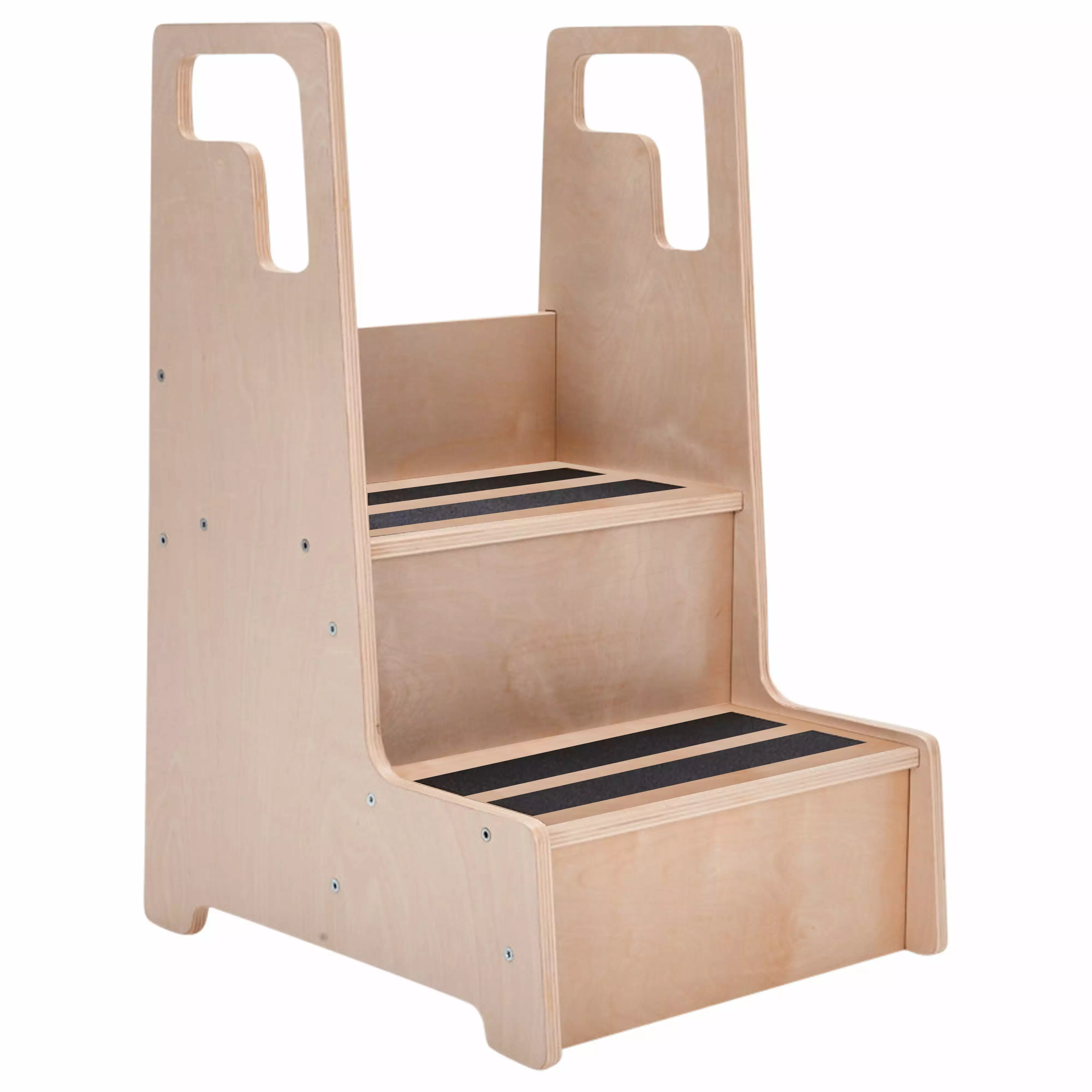 ECR4Kids Reach-Up Step Stool with Handles. Natural