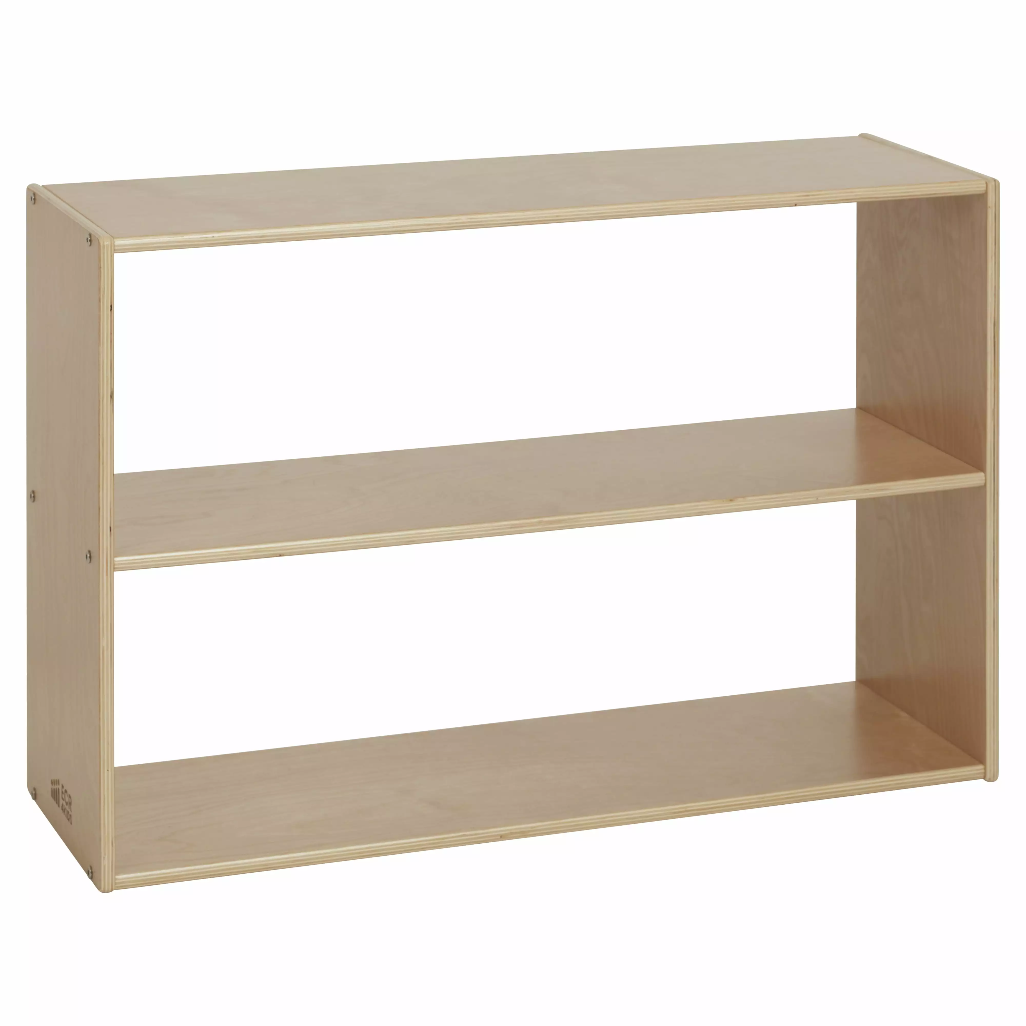 ECR4Kids Streamline 2-Shelf Storage Cabinet. 24in High. Natural