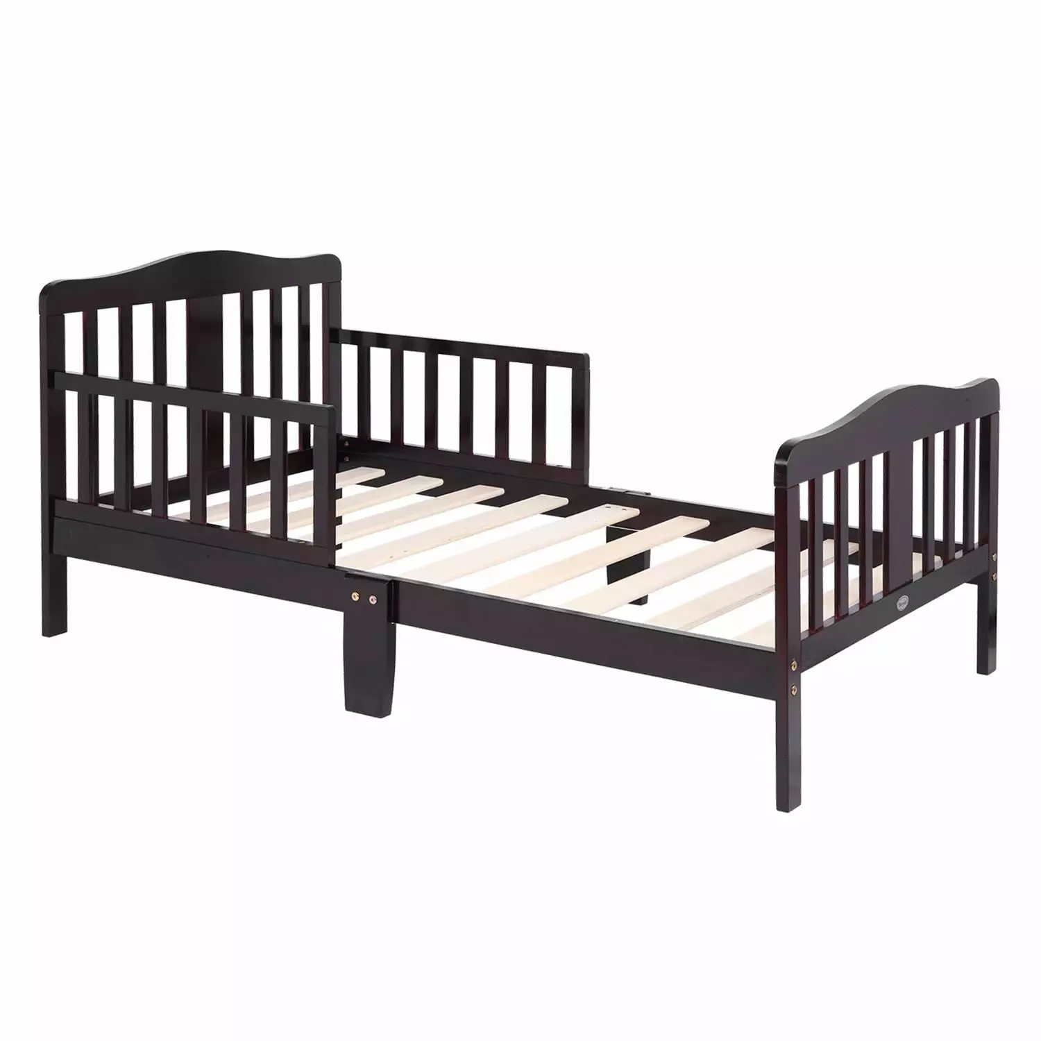 EasingRoom Toddler & Kids Bed Bedframe Children Classic Sleeping Bedroom Furniture w/Safety Rail Fence (Cherry)