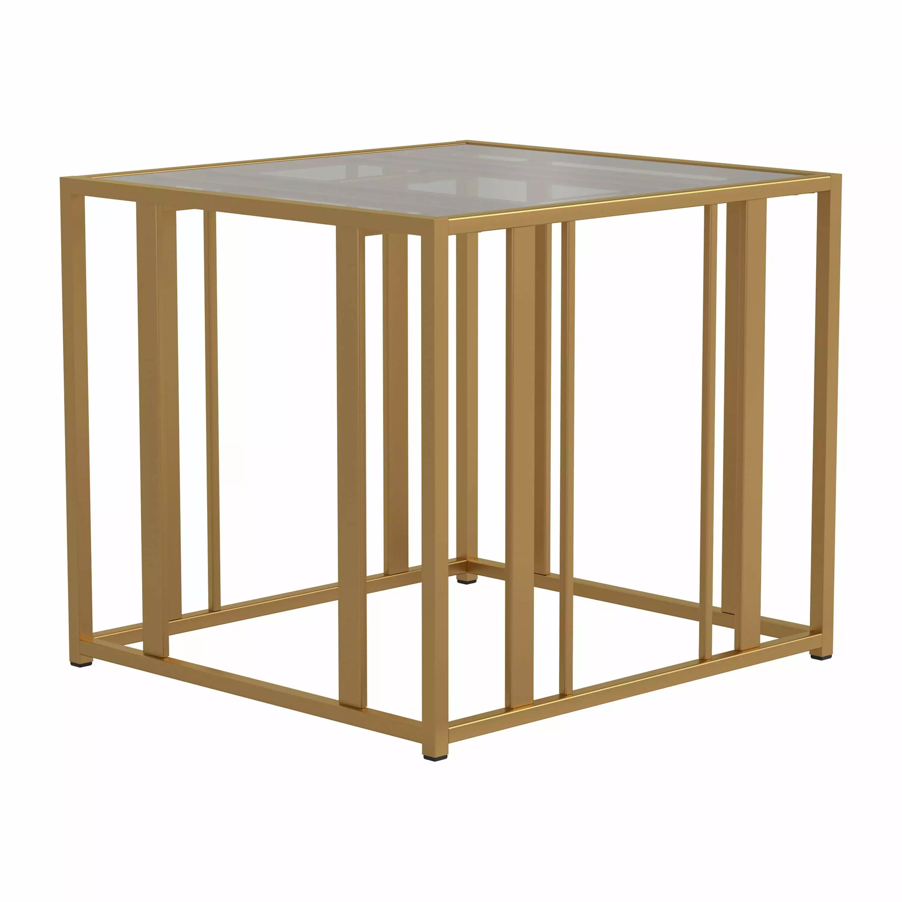 Eastbrook Metal Frame End Table Matte Brass