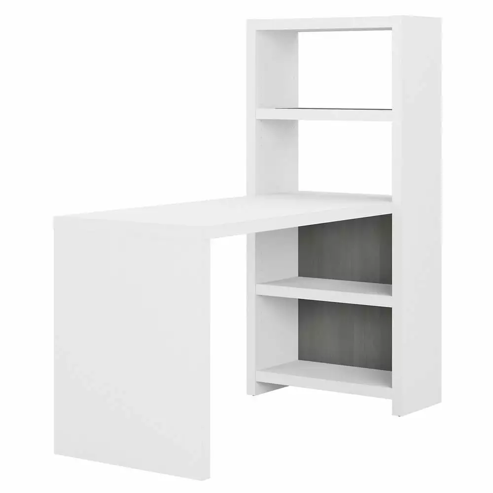 Echo 56W Craft Table in Pure White and Modern Gray - Engineered Wood