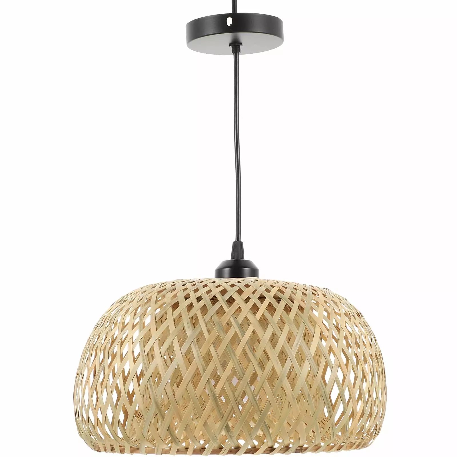 Eease Natural Rattan Dome LED Pendant Light for Kitchen. Living Room. Restaurant