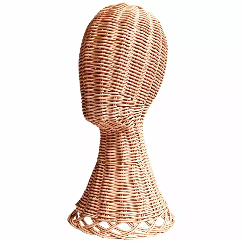 Eease Rattan Hat Display Stand Wig Holder Hat Stands