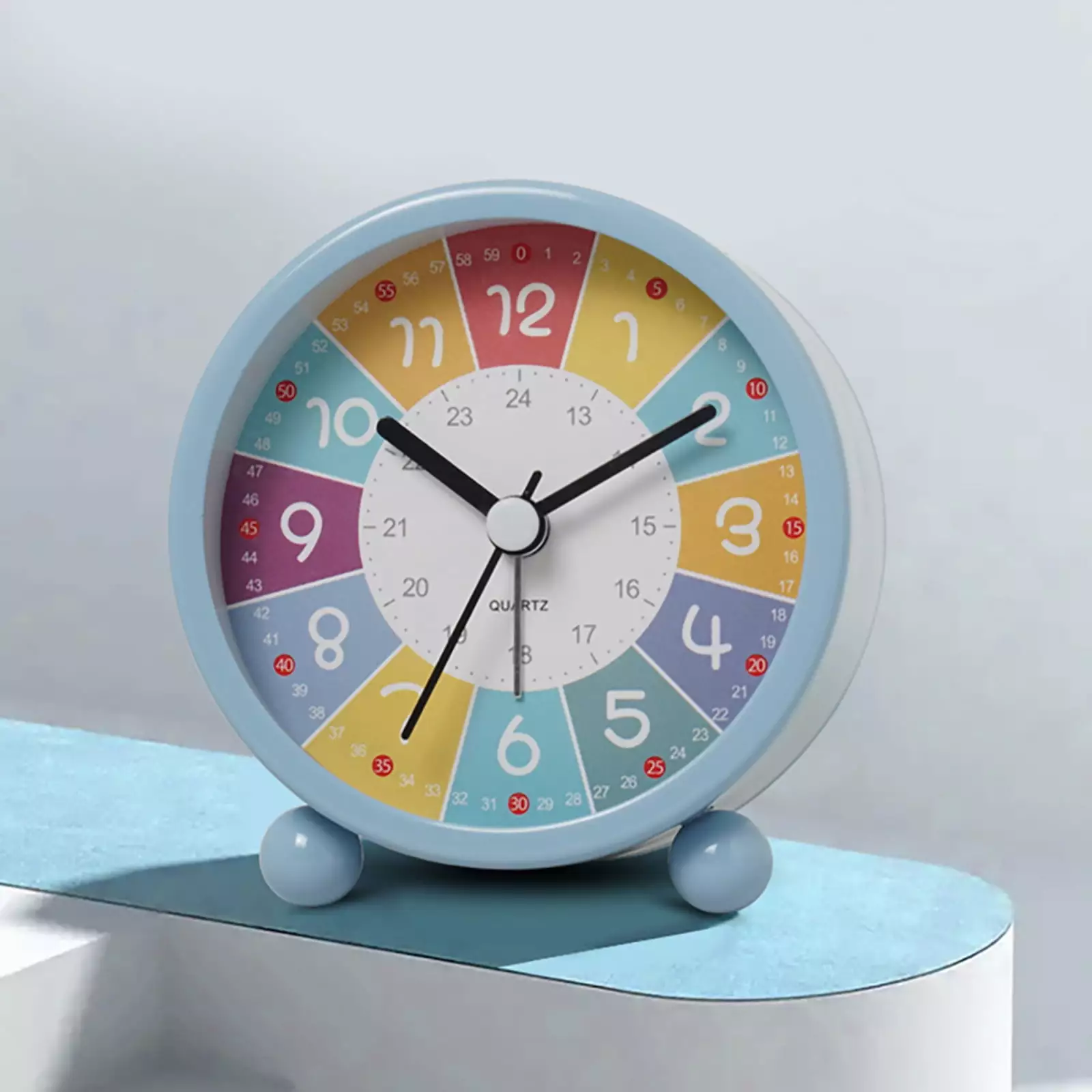 Electric Desk Clock Qwtwty Children's Alarm Clock. Analogue Alarm Clock. No Ticking. Learning Alarm Clock. Children's Quartz Alarm Clock On Clearance