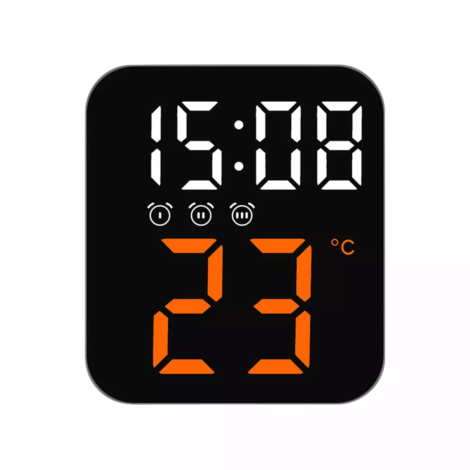 Electric Desk Clock Qwtwty Creative New Temperature Clock LED Electronic Clock Three Sets of Alarm Clock Porch Wall Clock Multi-scene Practical Clock On Clearance