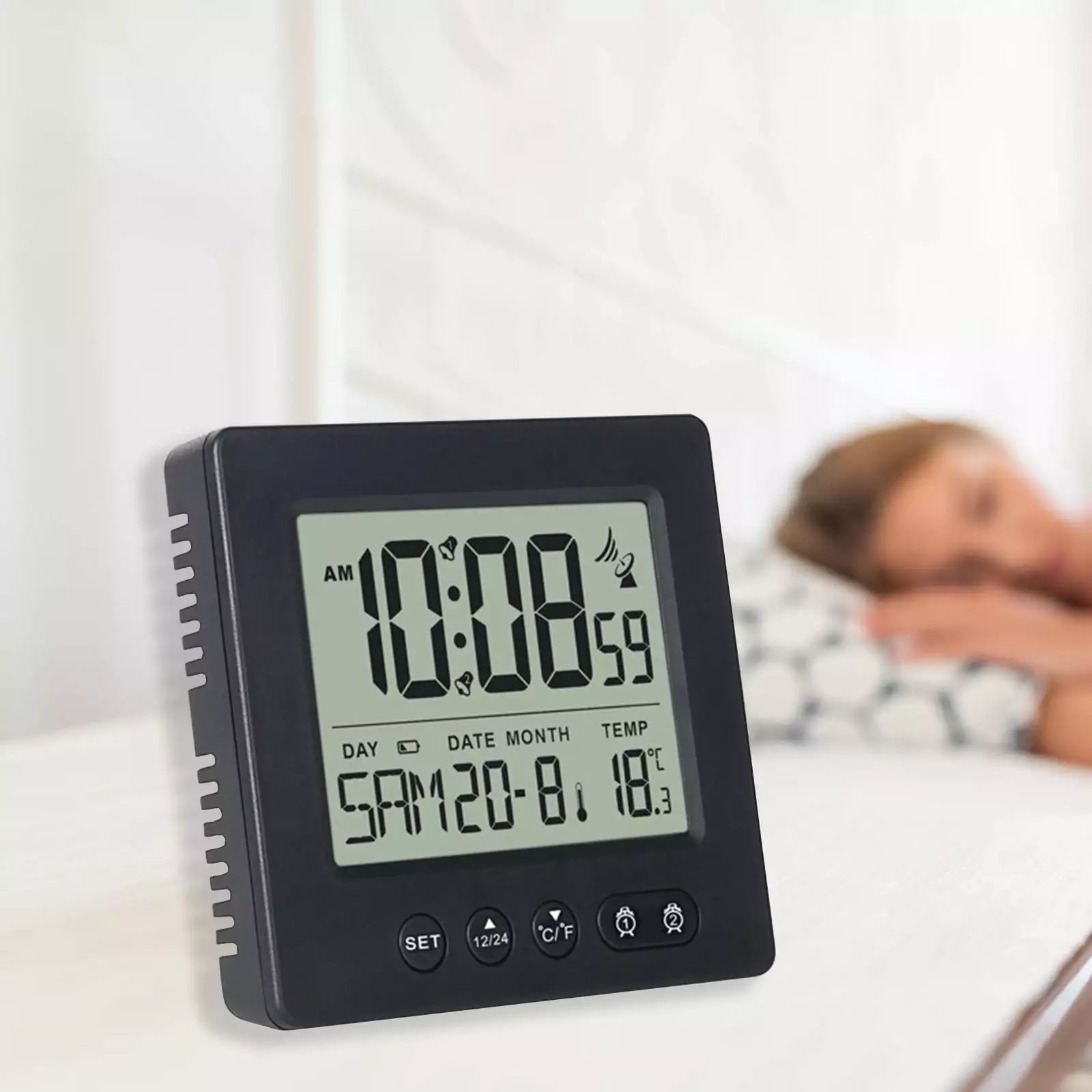 Electric Desk Clock Qwtwty New Electronic Alarm Clock. Student Alarm Clock. Desk Clock. Easy to Operate. Can Be Used in Various Scenarios. And Can Be Used As A Small Night Light On Clearance