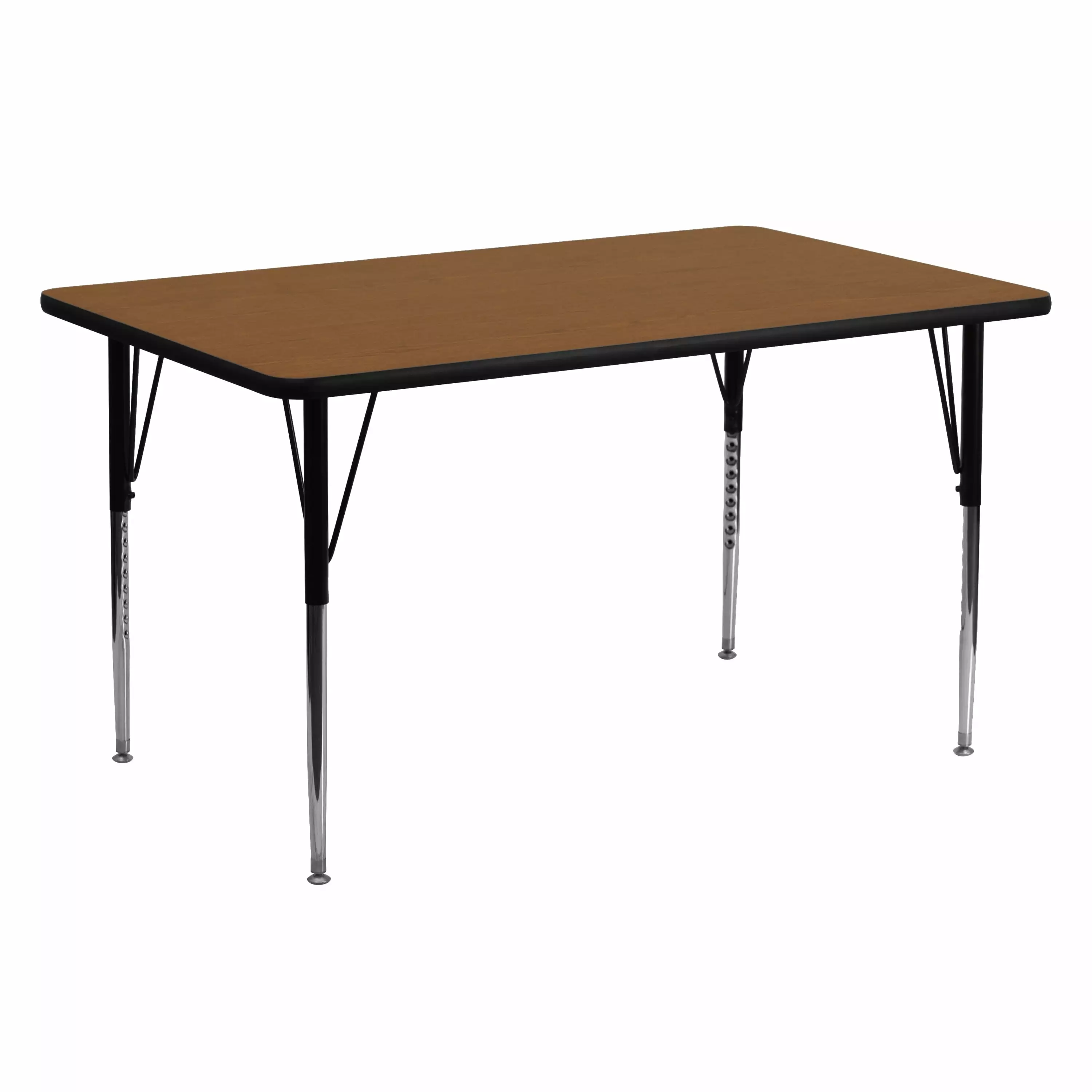 Emma + Oliver 24x60 Oak HP Laminate Adjustable Activity Table