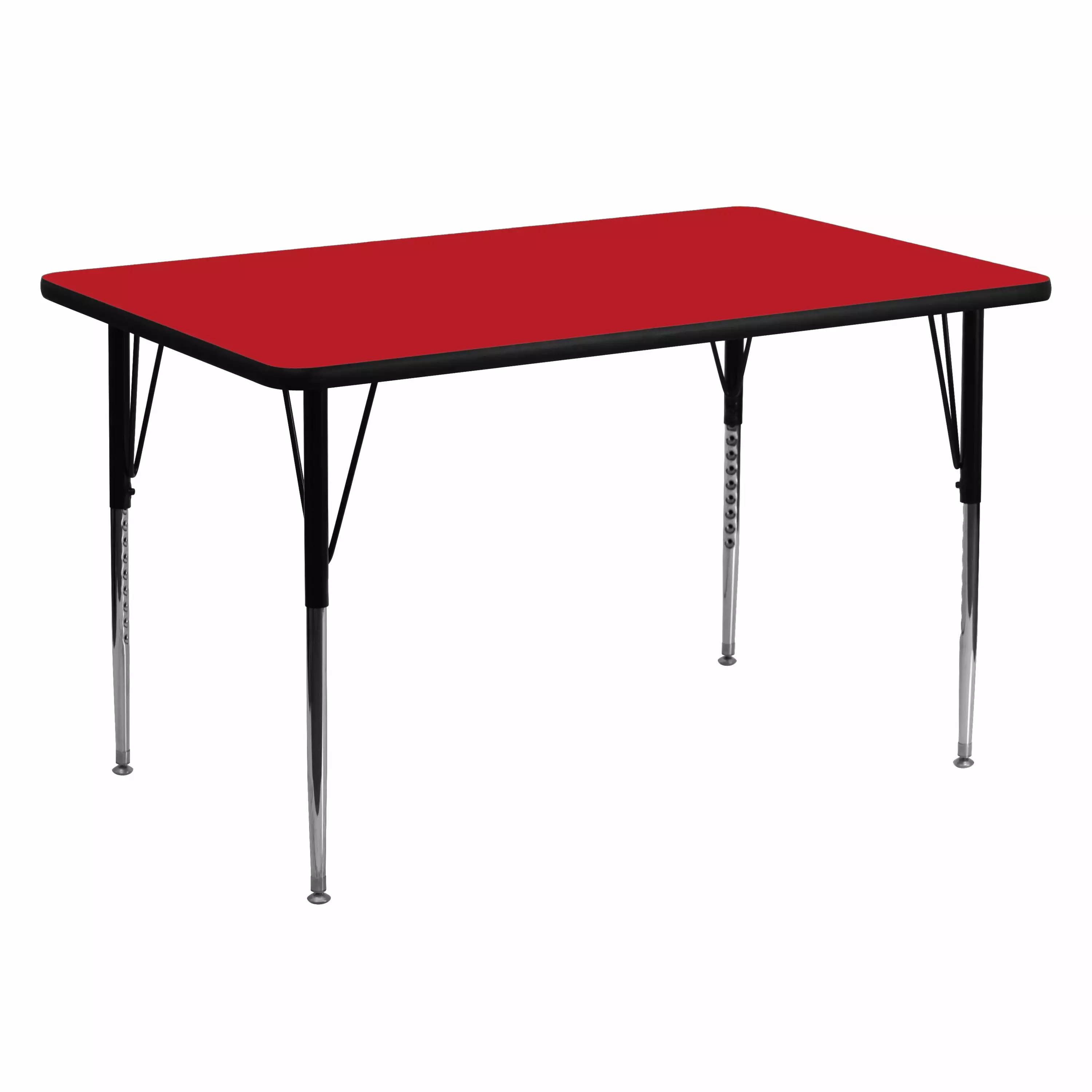 Emma + Oliver 30x60 Red HP Laminate Adjustable Activity Table