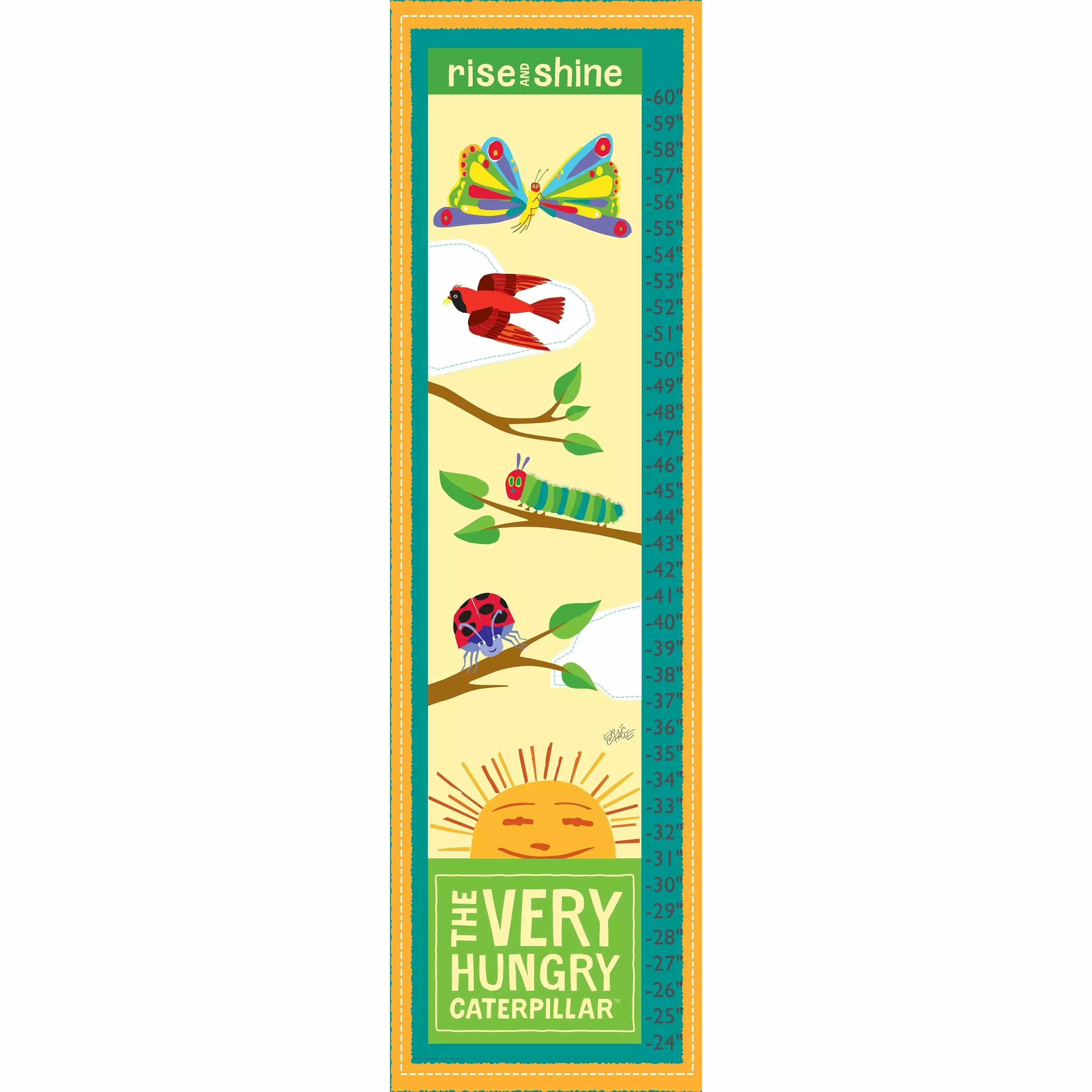 Eric Carle Hungry Caterpillar Canvas Growth Chart