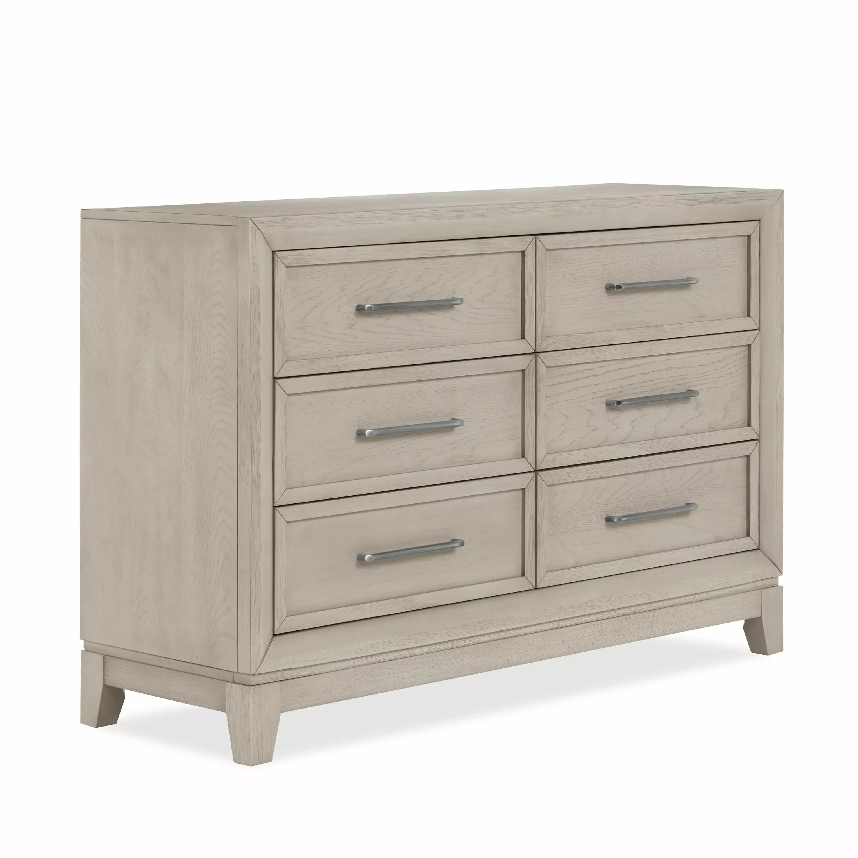 Evolur Lourdes Double Dresser In Porcini. Comes With Six Spacious Drawers. Made Of Hardwood