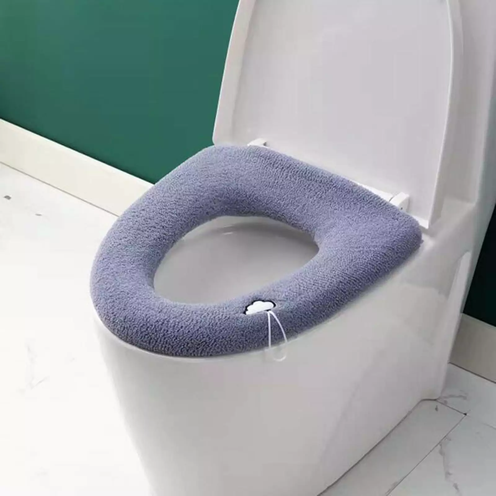 FNYOXU Toilet Seat Cushion Four Seasons Thickened Toilet Cover Knitted Toilet Seat Cushion Washable Household Toilet Cover Winter Warm Toilet Seat Cover Mat