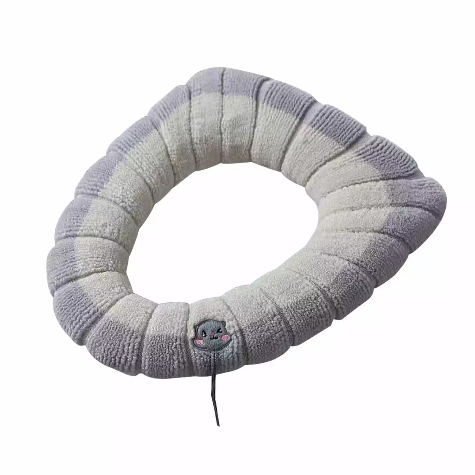 FNYOXU Toilet Seat Cushion Winter Thickened Toilet Cover Knitted Toilet Seat Cushion Washable Household Toilet Cover