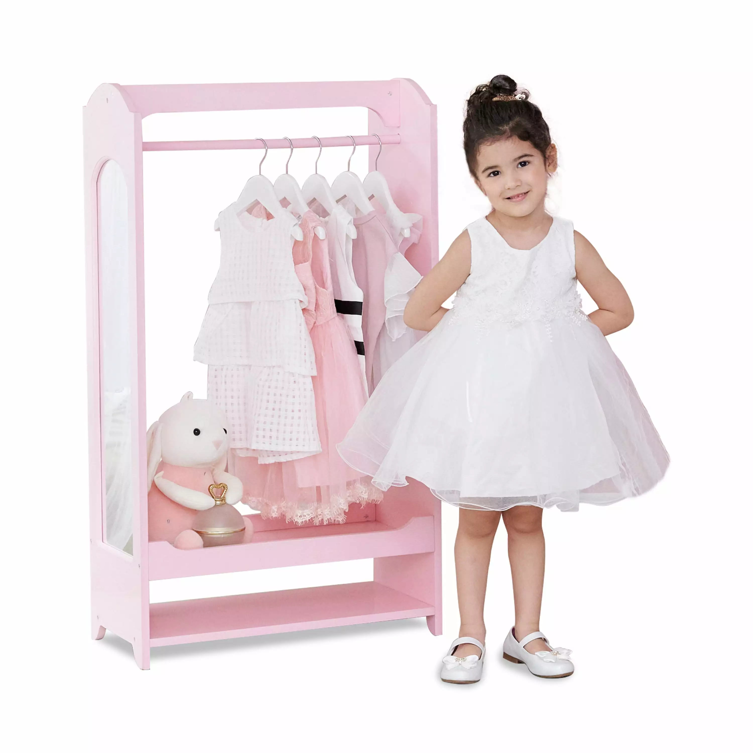 Fantasy Fields Little Princess Bella Wooden Open Armoire. Pink