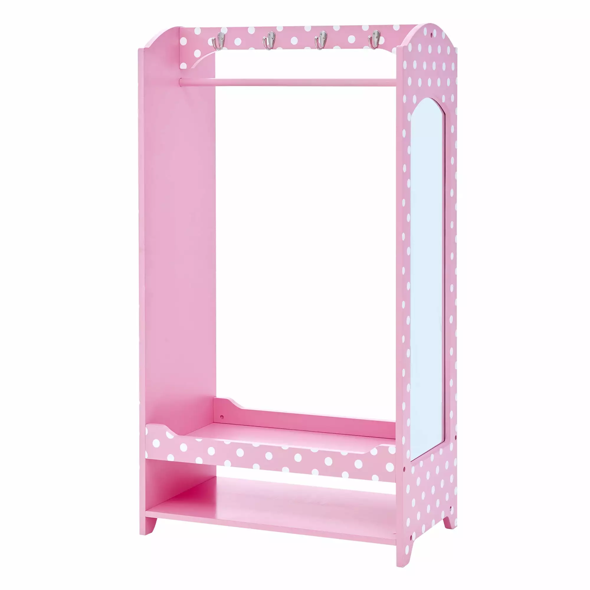 Fantasy Fields Polka Dot Prints Bella Wooden Open Armoire. Pink