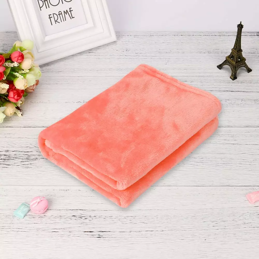 Fdelink Blanket Clearance 50X70CM Fashion Solid Soft Throw Kids Blanket Warm Coral Plaid Blankets Flannel Beige