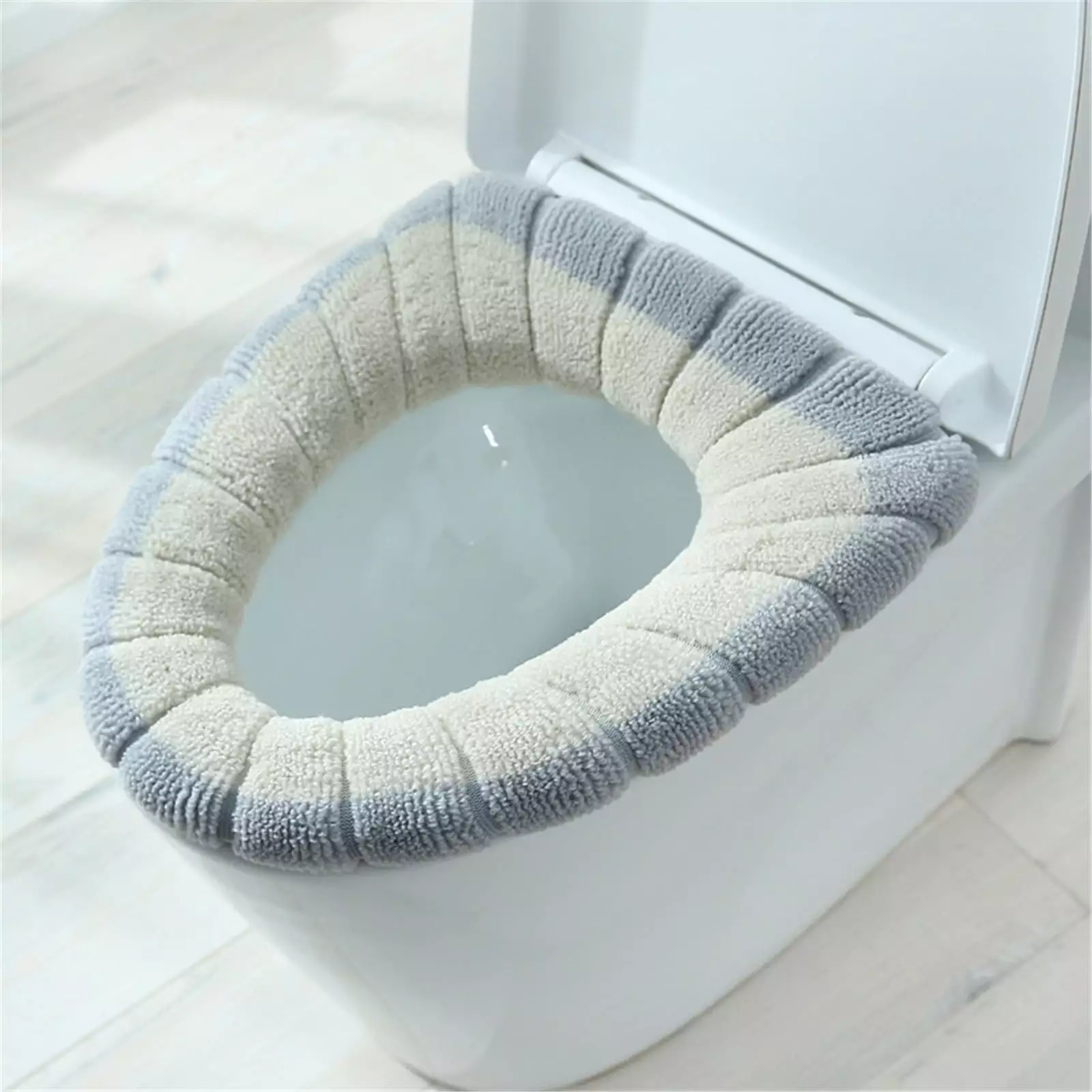 FloHua Mothers Day Gifts Clearance Toilet Seat Cushion Winter Thickened Toilet Cover Knitted Toilet Seat Cushion Washable Household Toilet Cover