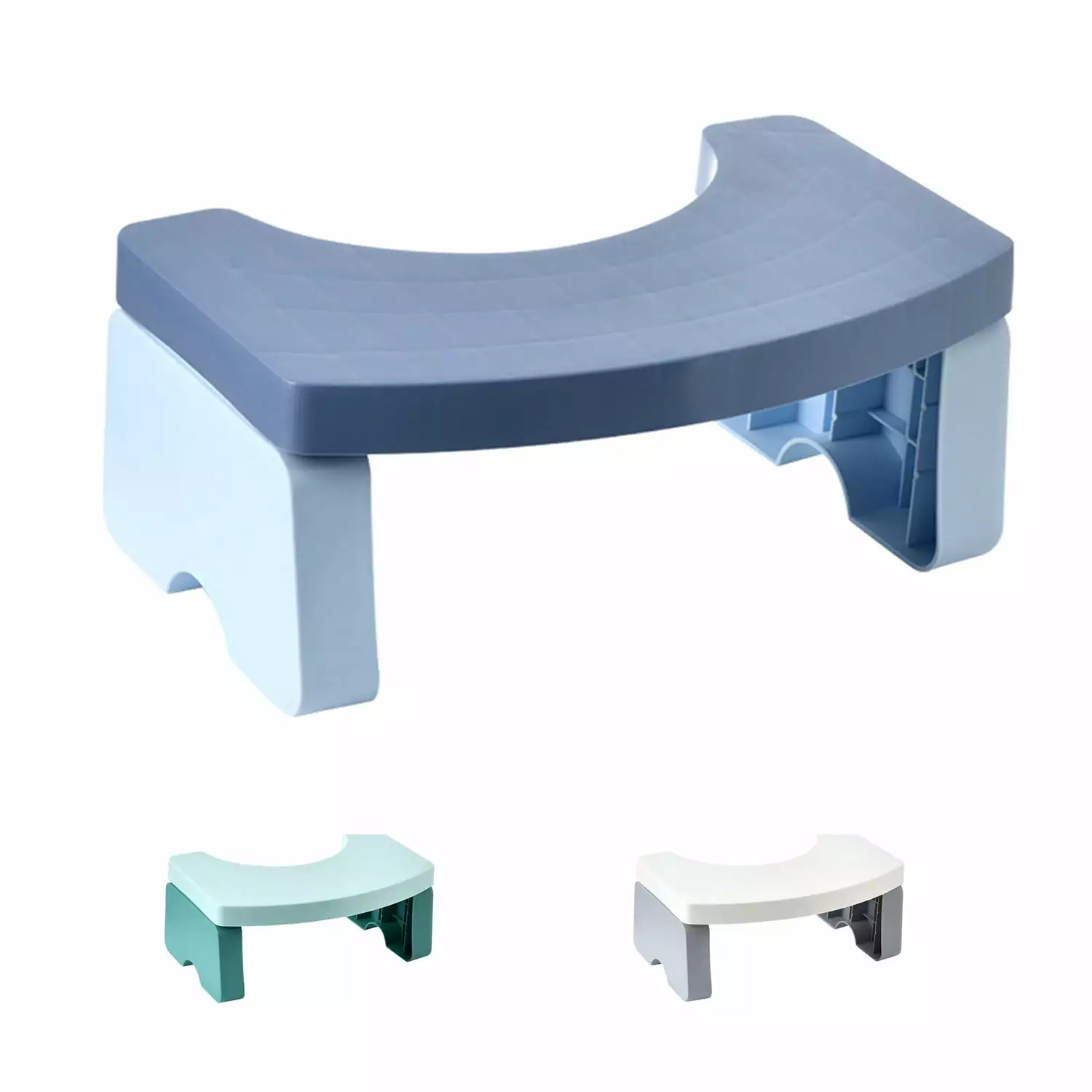 Foldable Toilet Stool.7 Inch Toilet Potty Stool with Anti Slip Layer.Bathroom Accessories for All Ages.Foot Stool Squatting Lightweight.Convenient and Compact Great for Travel.Blue