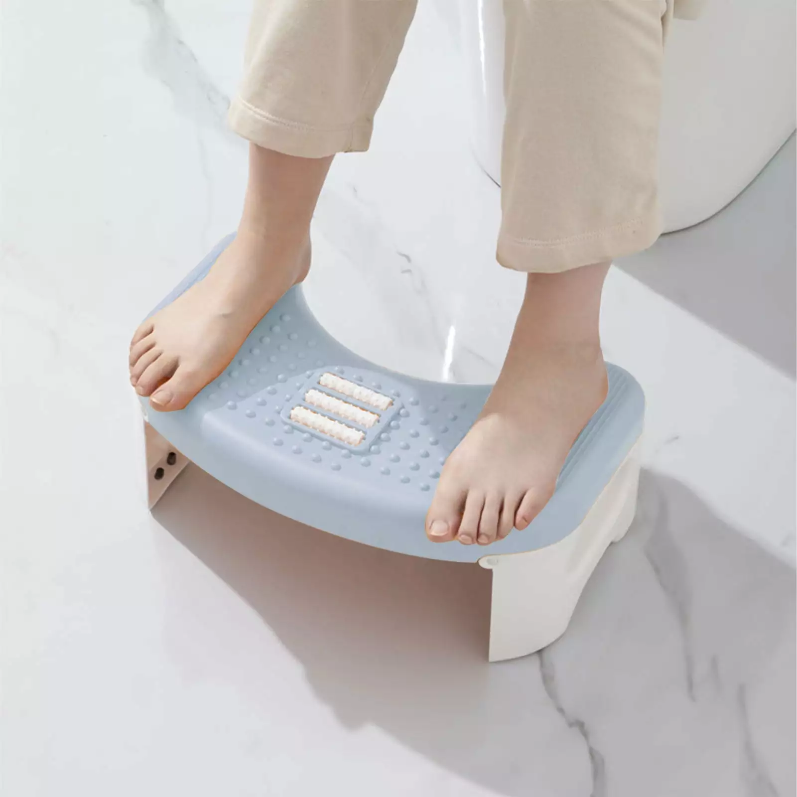 Folding Toilet Stool. Squatting Poop Stool. Bathroom Potty Step Stool. Toilet Assistance Steps. Step Stool. Fits All Toilets. Detachable ?? Stackable