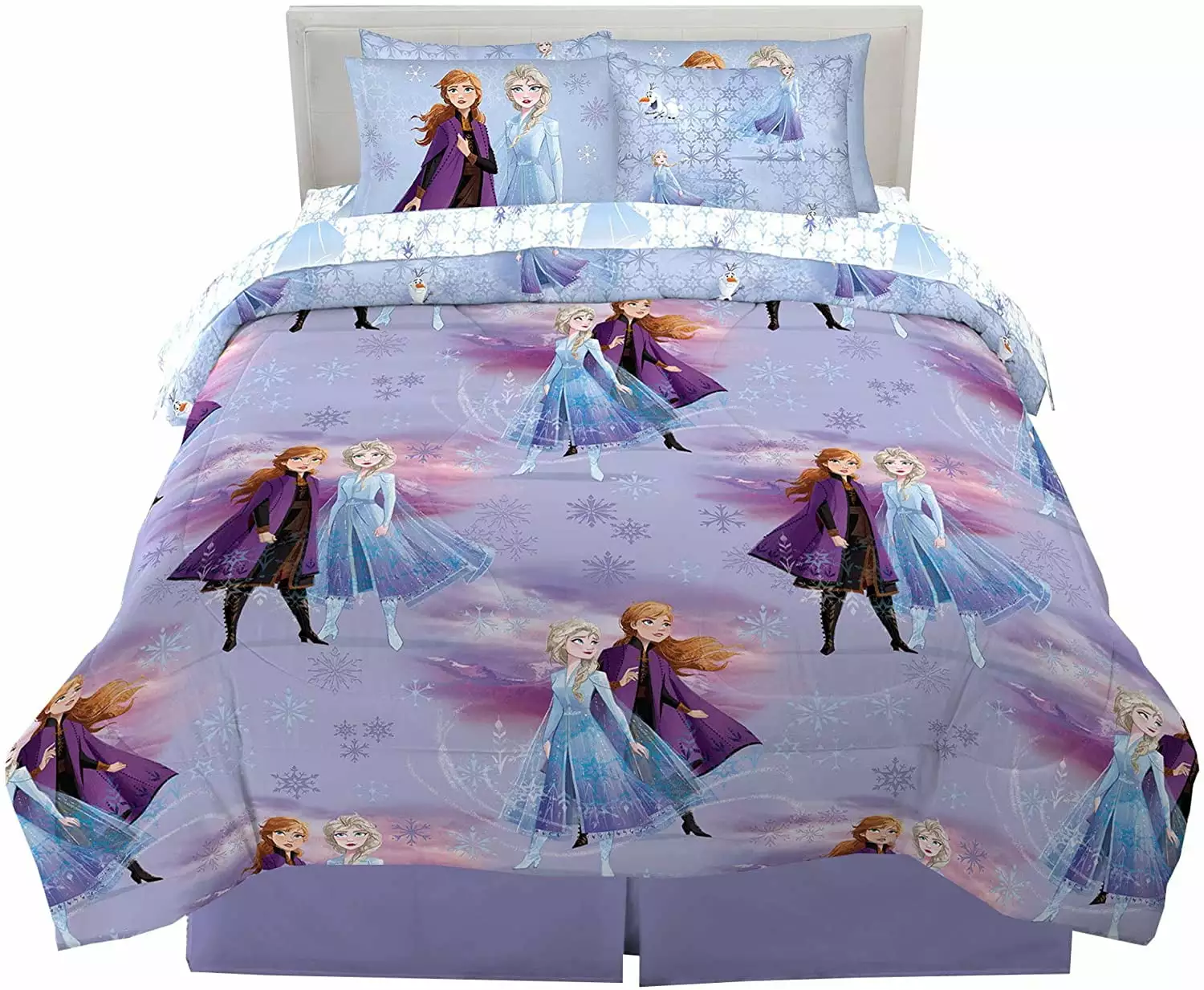 Franco Kids Bedding Super Soft Comforter and Sheet Set with Sham. 7 Piece Full Size. Disney Frozen 2