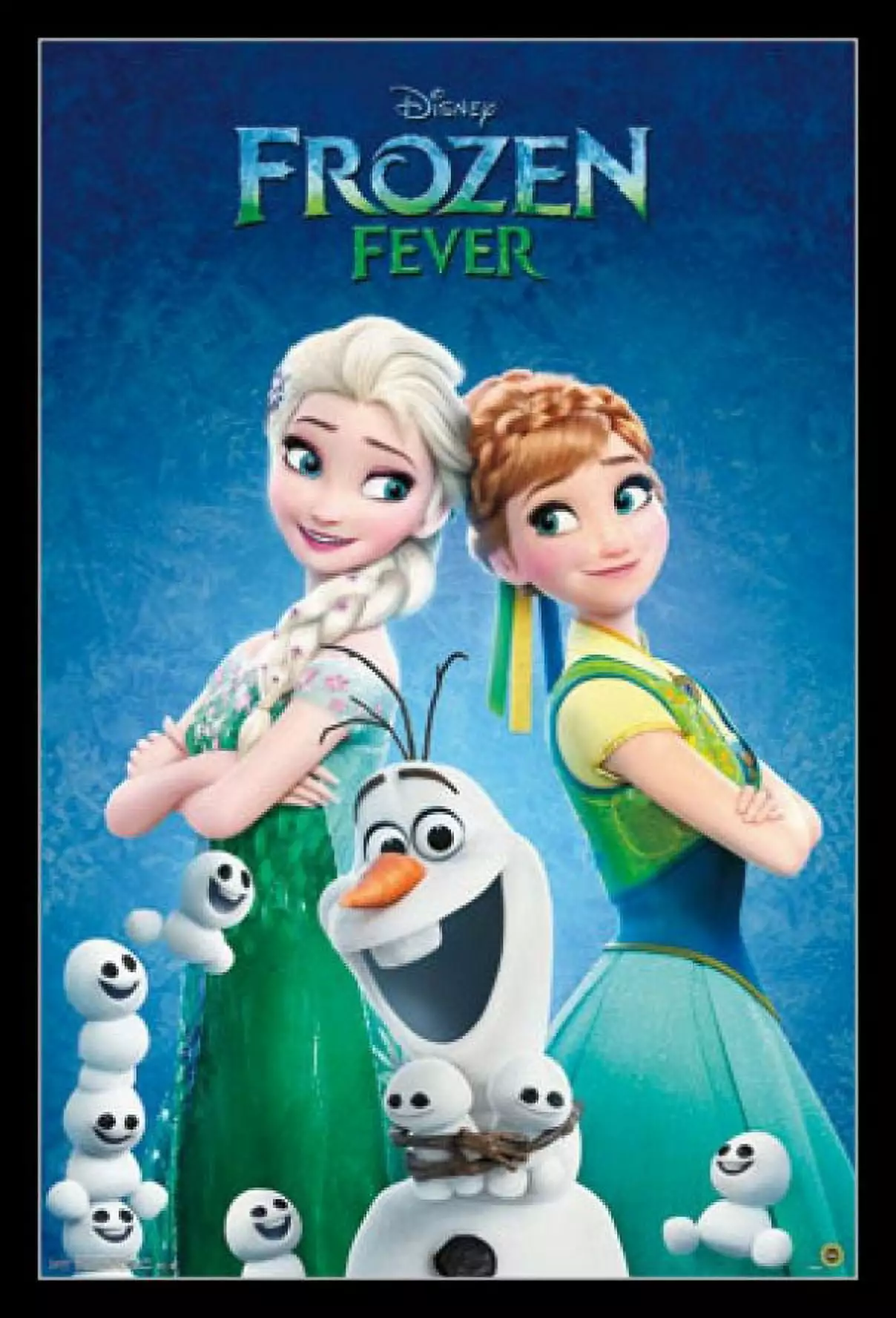 Frozen Fever - One Sheet Laminated & Framed Poster Print (24 x 36)