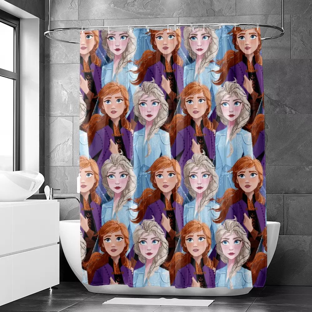 Frozen Princess Shower Curtain .Shower Curtains Hooks Waterproof Fabric Shower Curtain Shower Curtan Hooks Shower Curtain For Kids