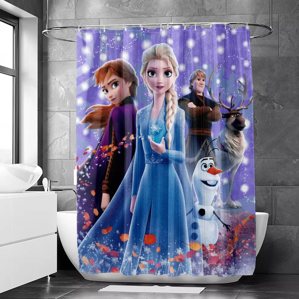 Frozen Shower Curtain. Funny Shower Curtains Shower Curtain Waterproof Mildew Resistant Shower Curtain Hooks Decorative Bathroom Set Kids