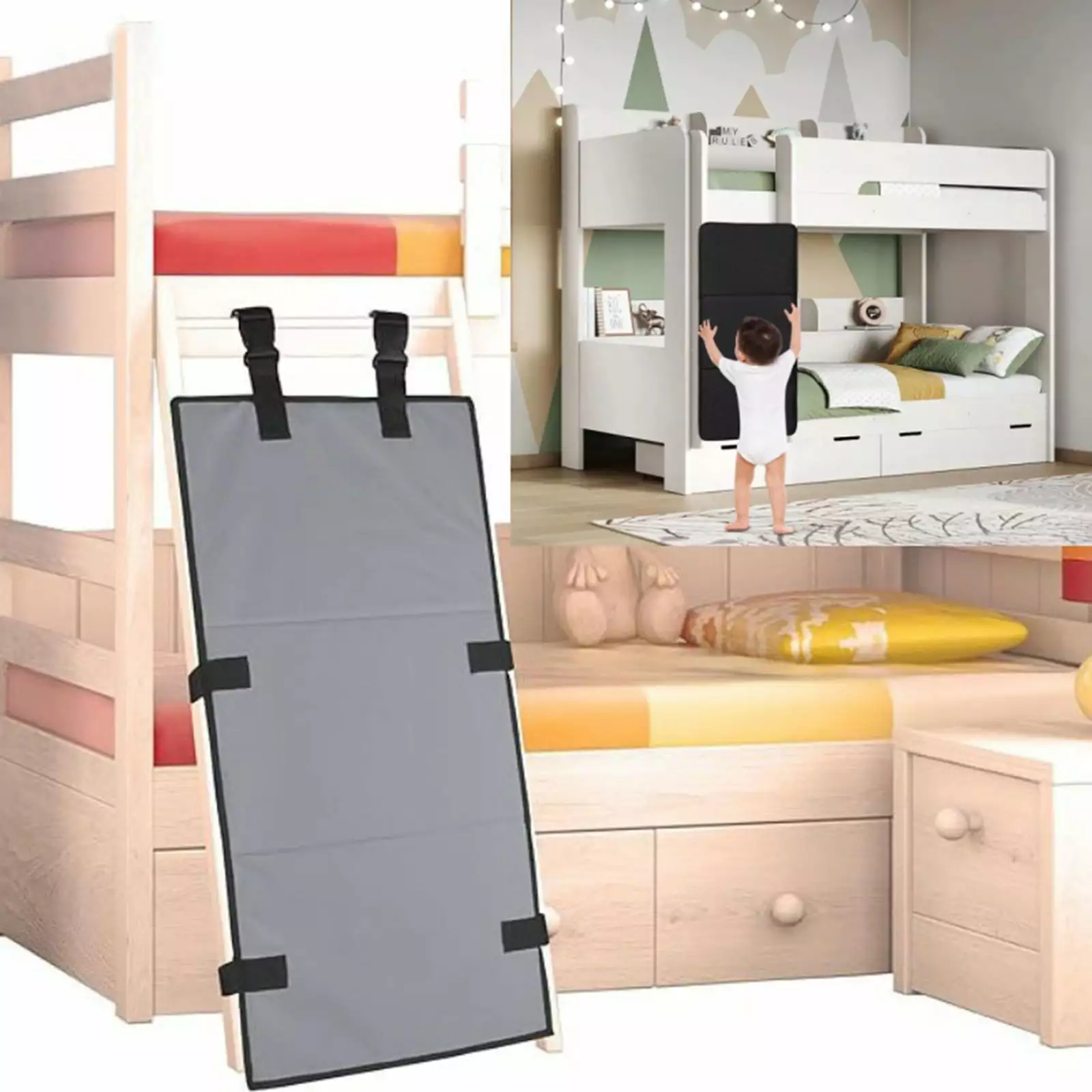 Fsthmty Bunk Bed Ladder Cover Kiddies Bunk Bed Ladder Lock Bunk Bed Ladder Pads To Kids From Climbing Ladders Grey