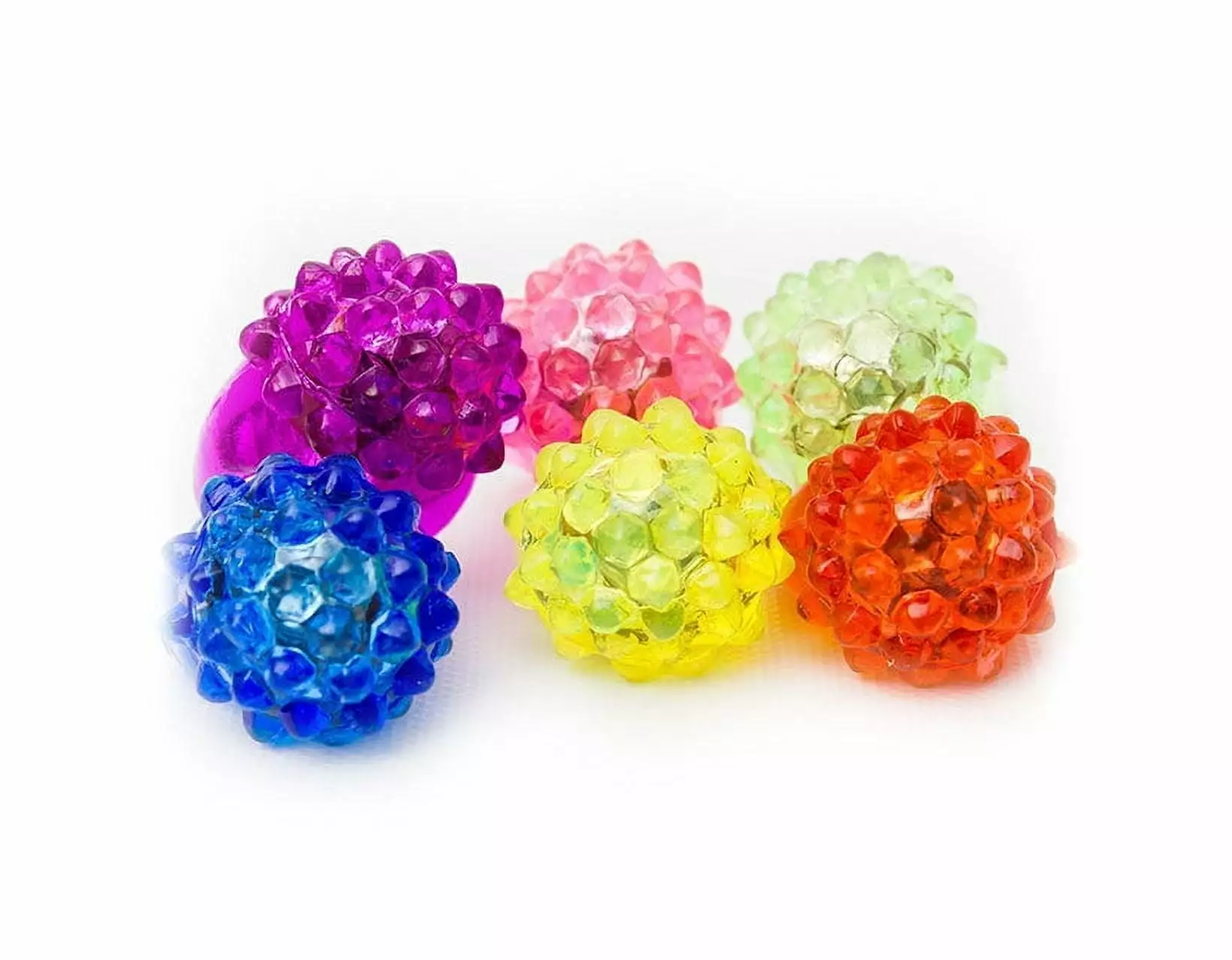 Fun Central 24 Pack - LED Light Up Jelly Bumpy Rings Bulk Party Favor - Blinky Rings for Bar and Parties - Assorted Pack