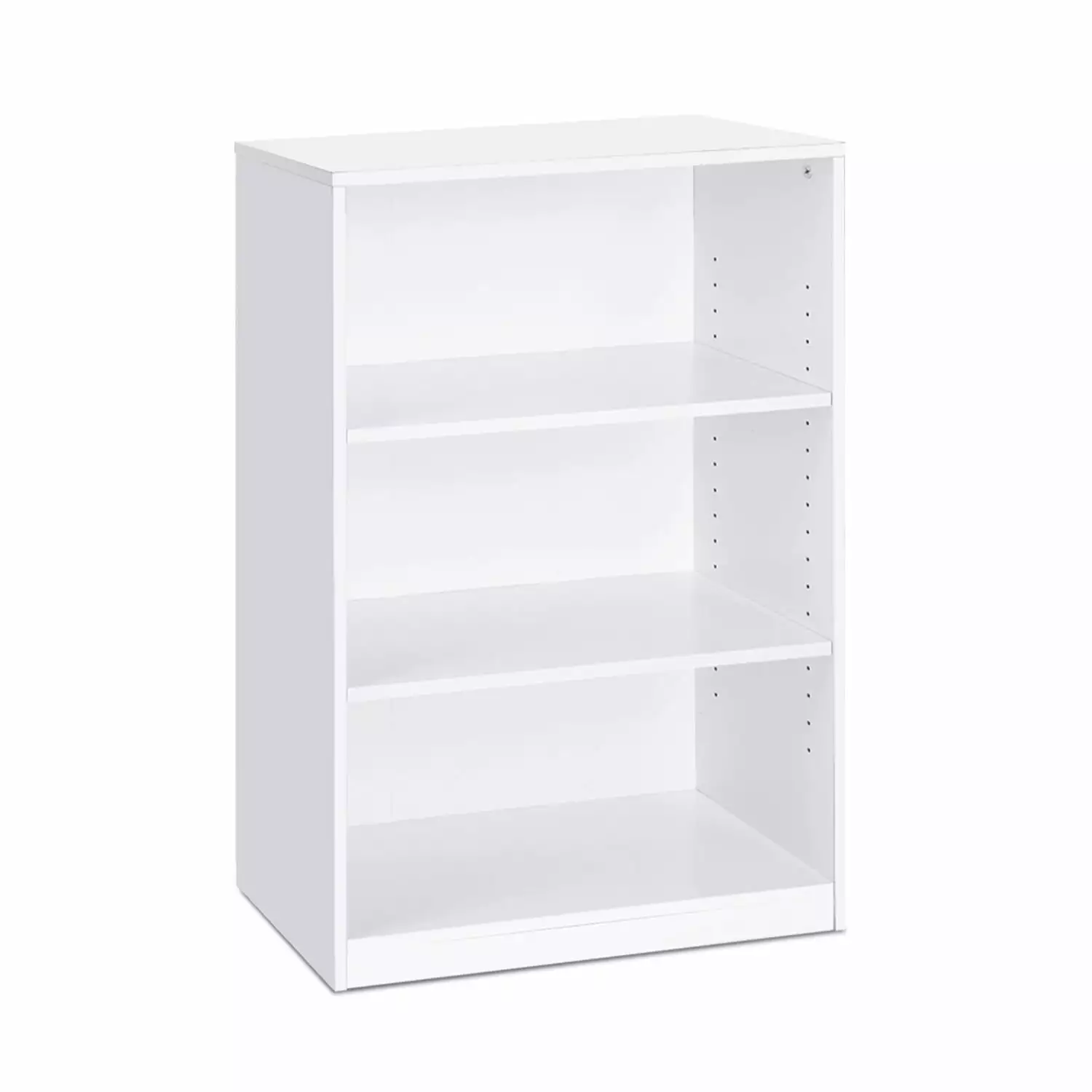 Furinno JAYA Wood Simple Home 3-Tier Adjustable Shelf Bookcase in White