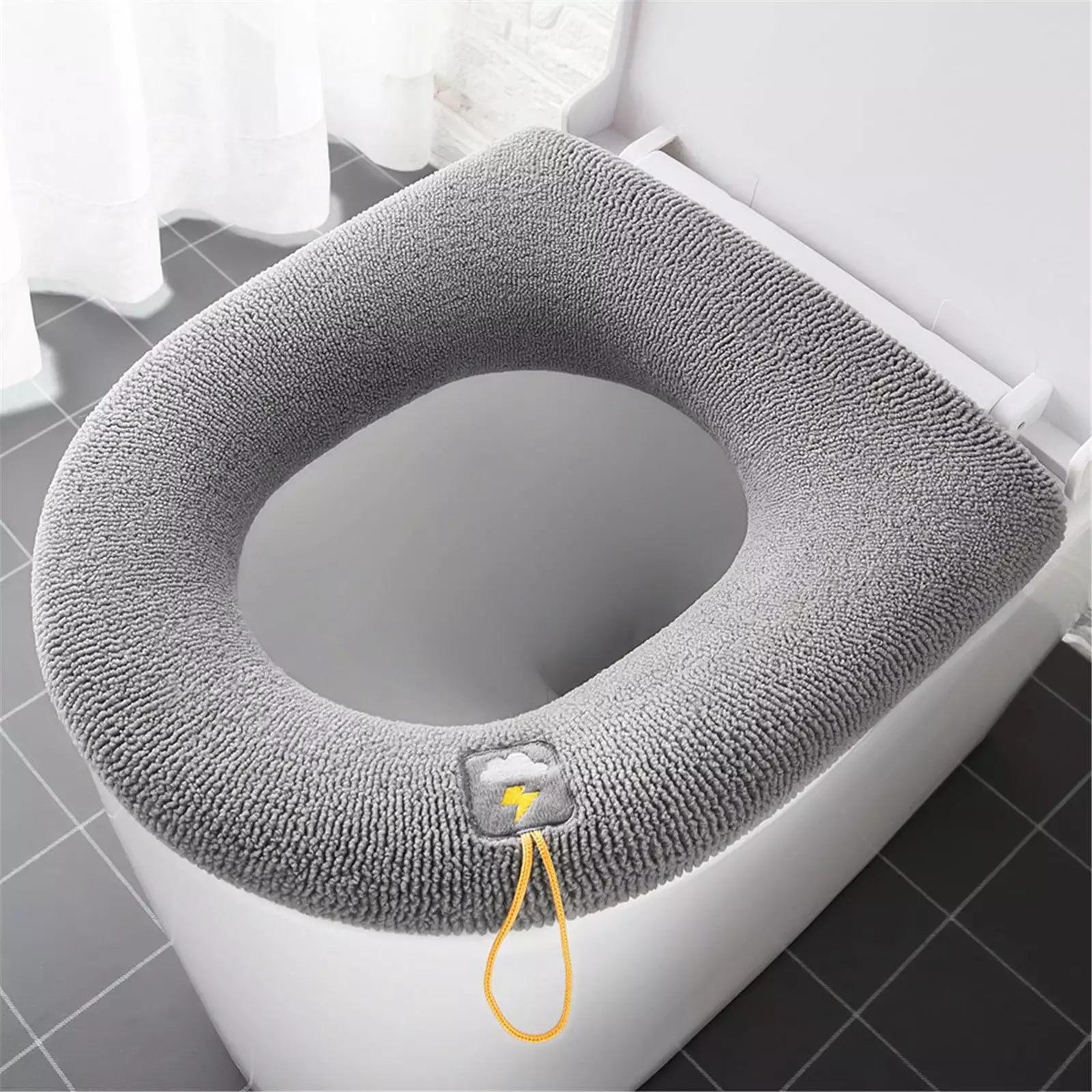 Furniture Spray Toilet Seat Cushion Four Seasons Thickened Toilet Cover Knitted Toilet Seat Cushion Washable Household Toilet Cover Clearance