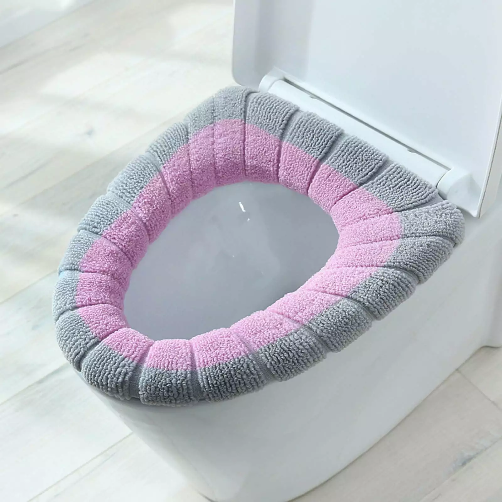 Furniture Spray Toilet Seat Cushion Winter Thickened Toilet Cover Knitted Toilet Seat Cushion Washable Household Toilet Cover Clearance Sale