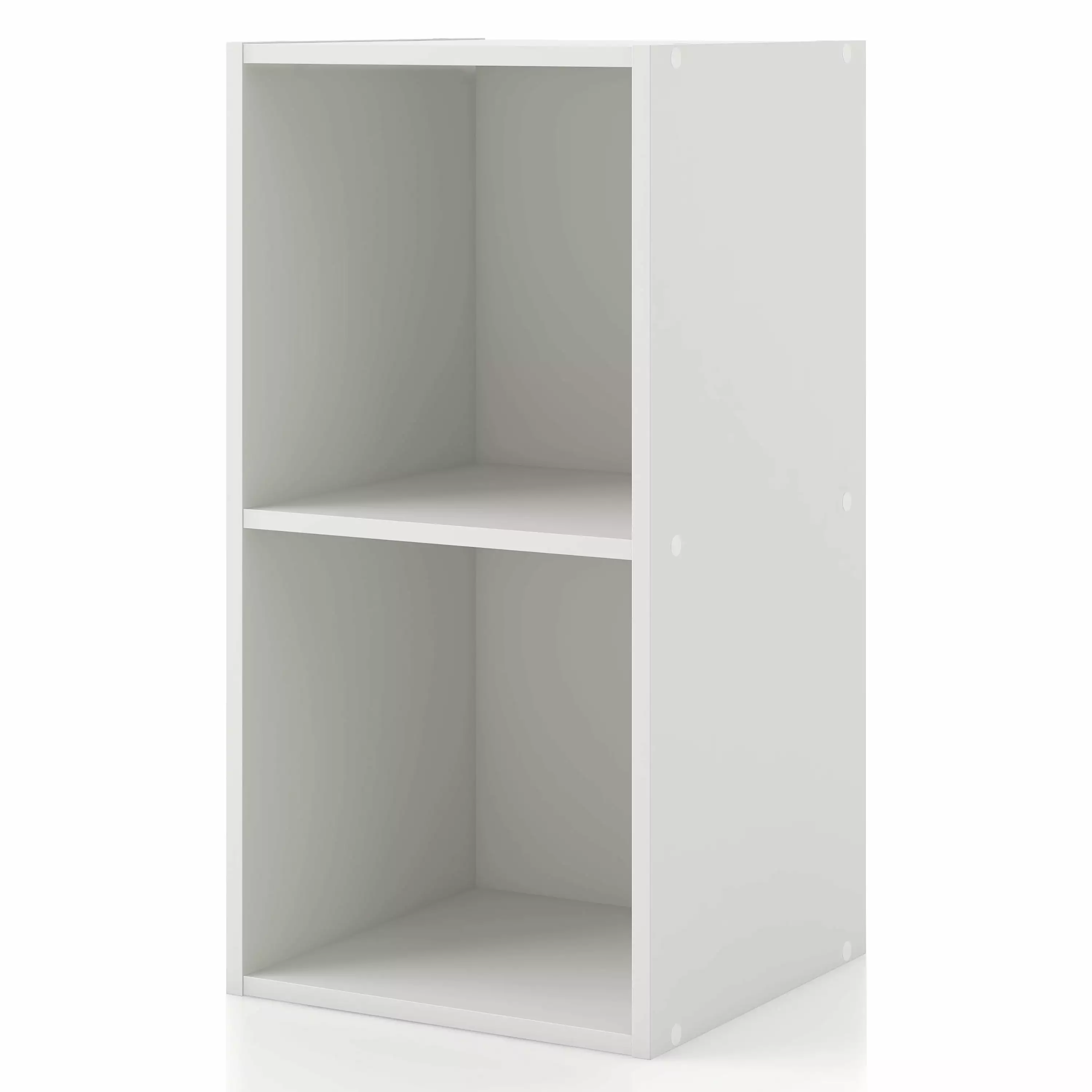 Furniture of America Brooks Stackable 2-Cube Wood White Bookcase