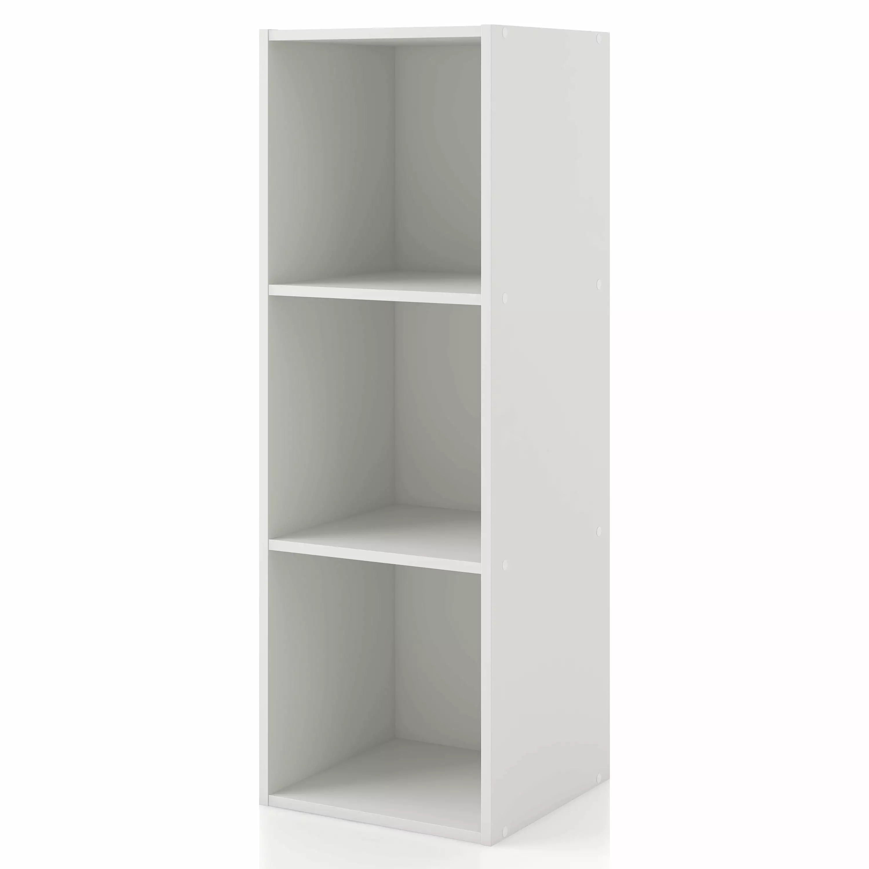 Furniture of America Brooks Stackable 3-Cube Wood White Bookcase